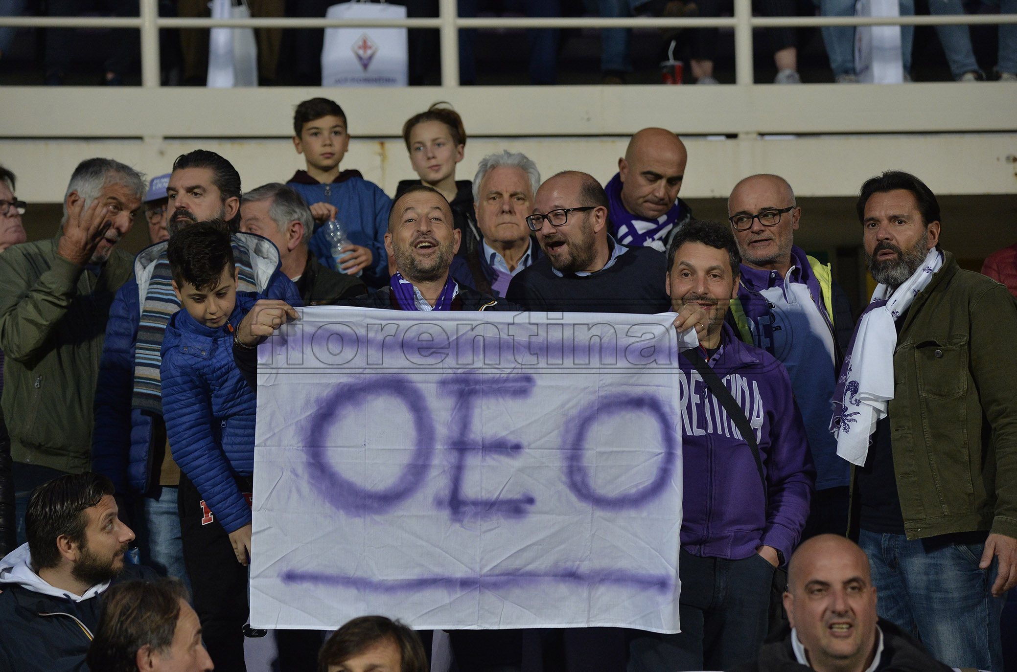 FIORENTINA-MILAN 11-05-2019 TIFOSI FIORENTINA STRISCIONE OEO. GALASSI SILVANO/SILPRESS