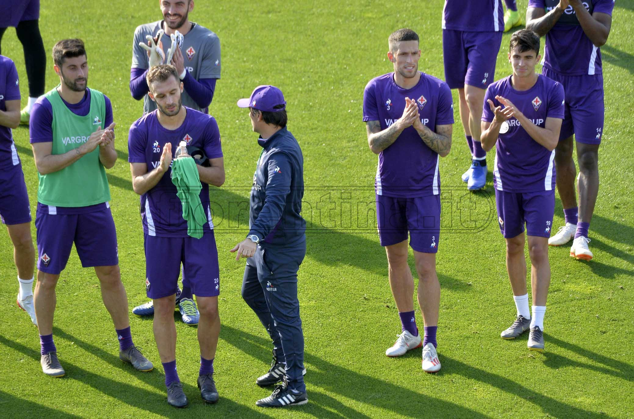 Il primo allenamento a Firenze della "nuova" Fiorentina