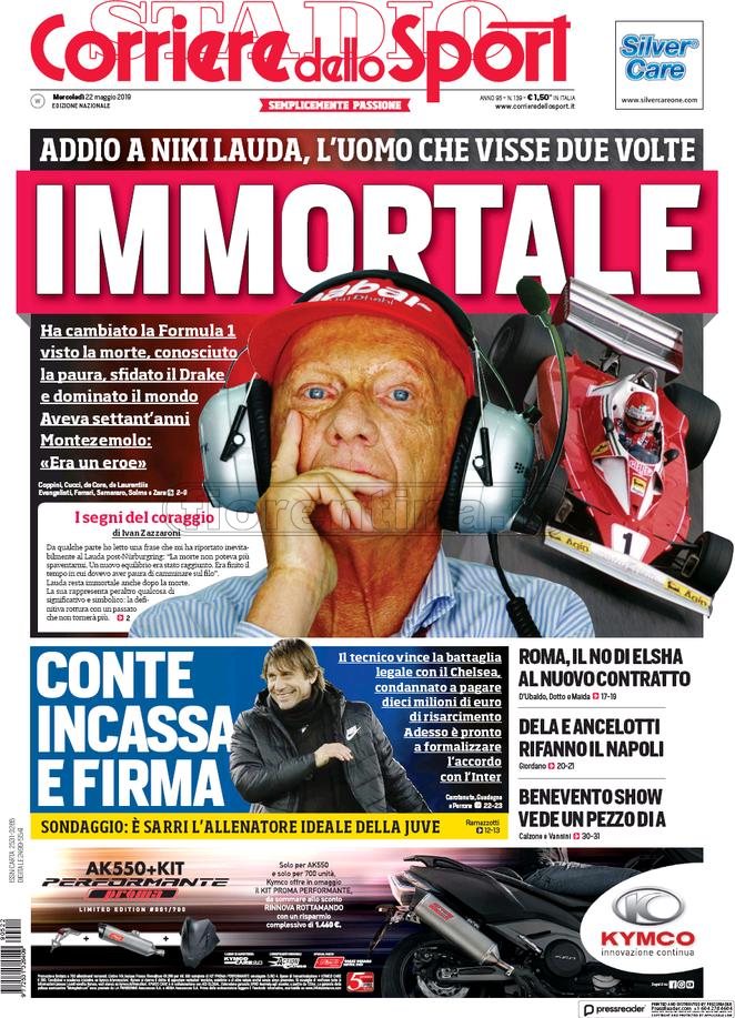 Quotidiani: la prima pagina di Qs, Stadio, Gazzetta, Corriere dello Sport, Tuttosport