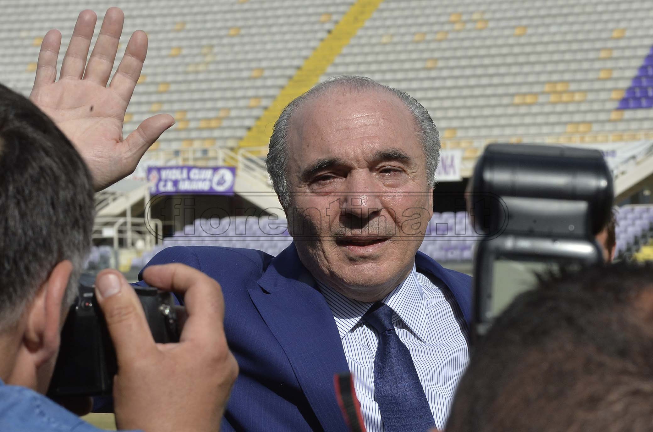 FIORENTINA 07-06-2019 PRESENTAZIONE DI ROCCO COMMISSO AL FRANCHI. COMMOSSO PER L'ACCOGLIENZA RICEVUTA DAI SUOI NUOVI TIFOSI. GALASSI SILVANO/SILPRESS