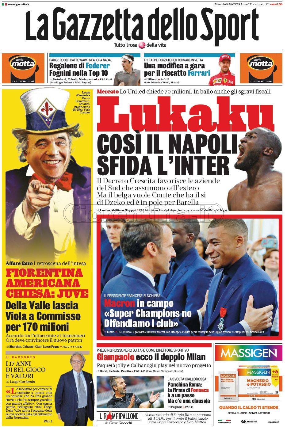 Quotidiani: la prima pagina di Qs, Stadio, Gazzetta, Corriere dello Sport, Tuttosport