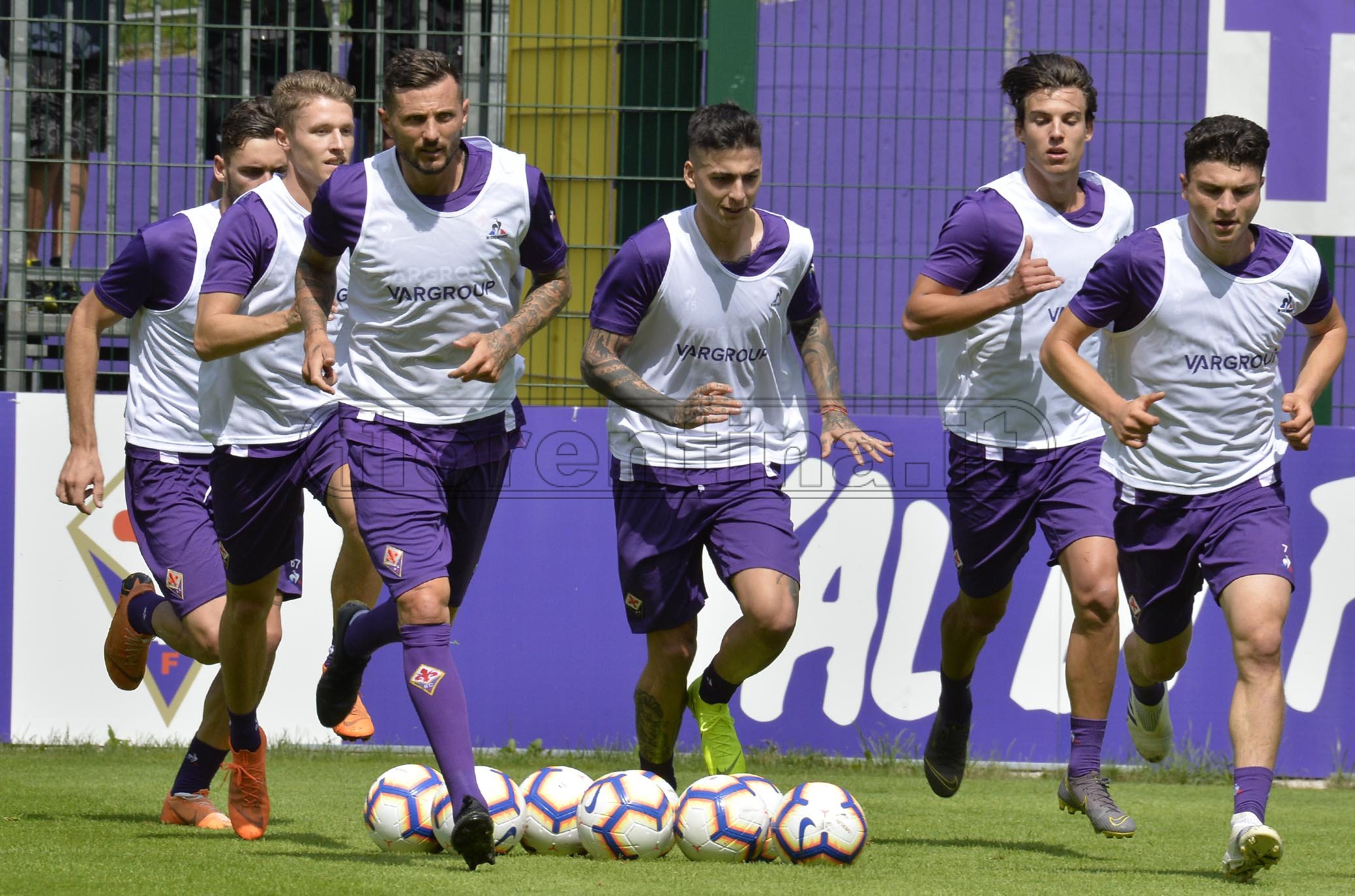 FIORENTINA 13-07-2019 RITIRO DI MOENA. GRUPPO IN ALLENAMENTO. GALASSI SILVANO/SILPRESS