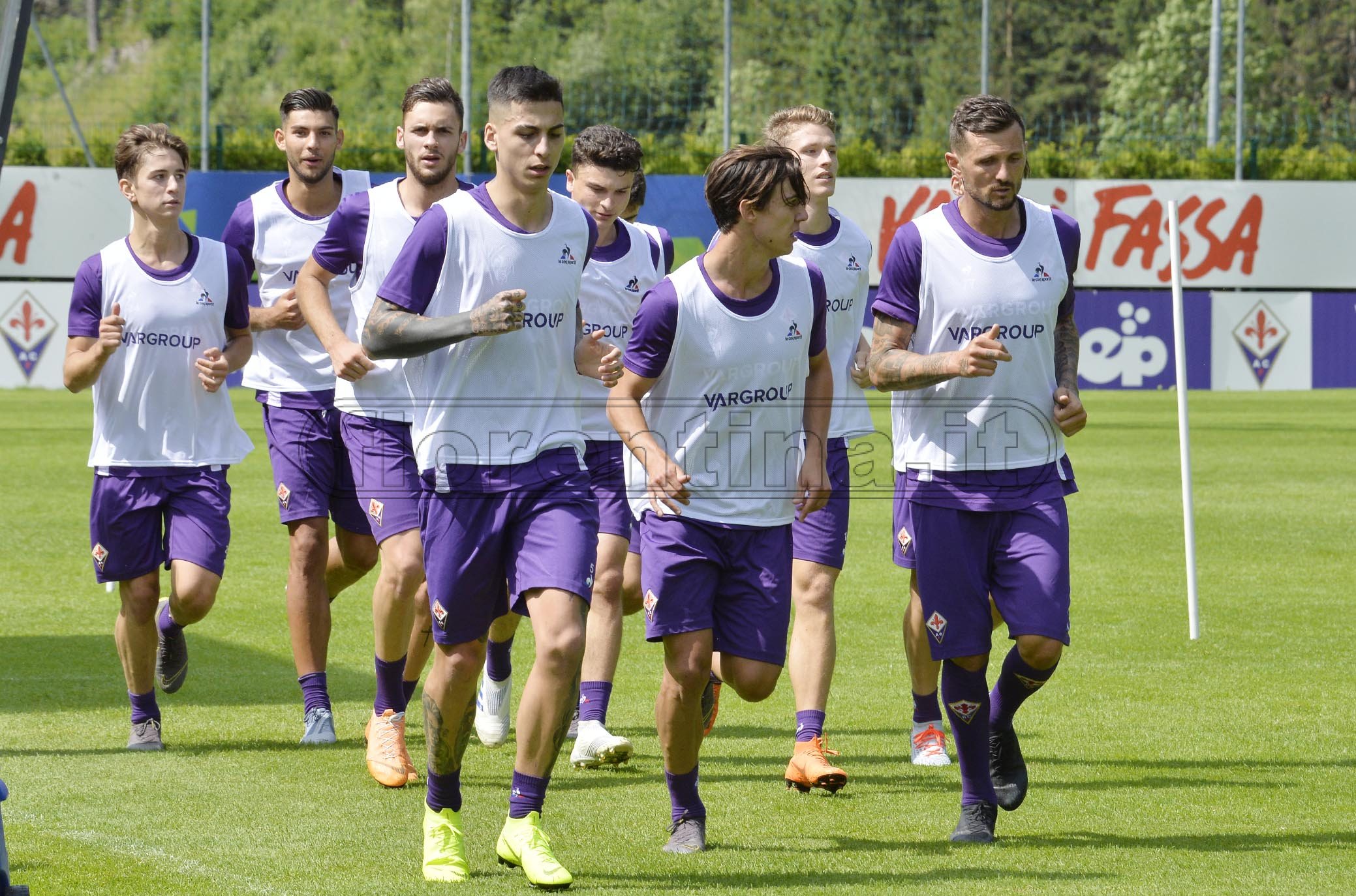 FIORENTINA 13-07-2019 RITIRO DI MOENA. GRUPPO IN ALLENAMENTO. GALASSI SILVANO/SILPRESS