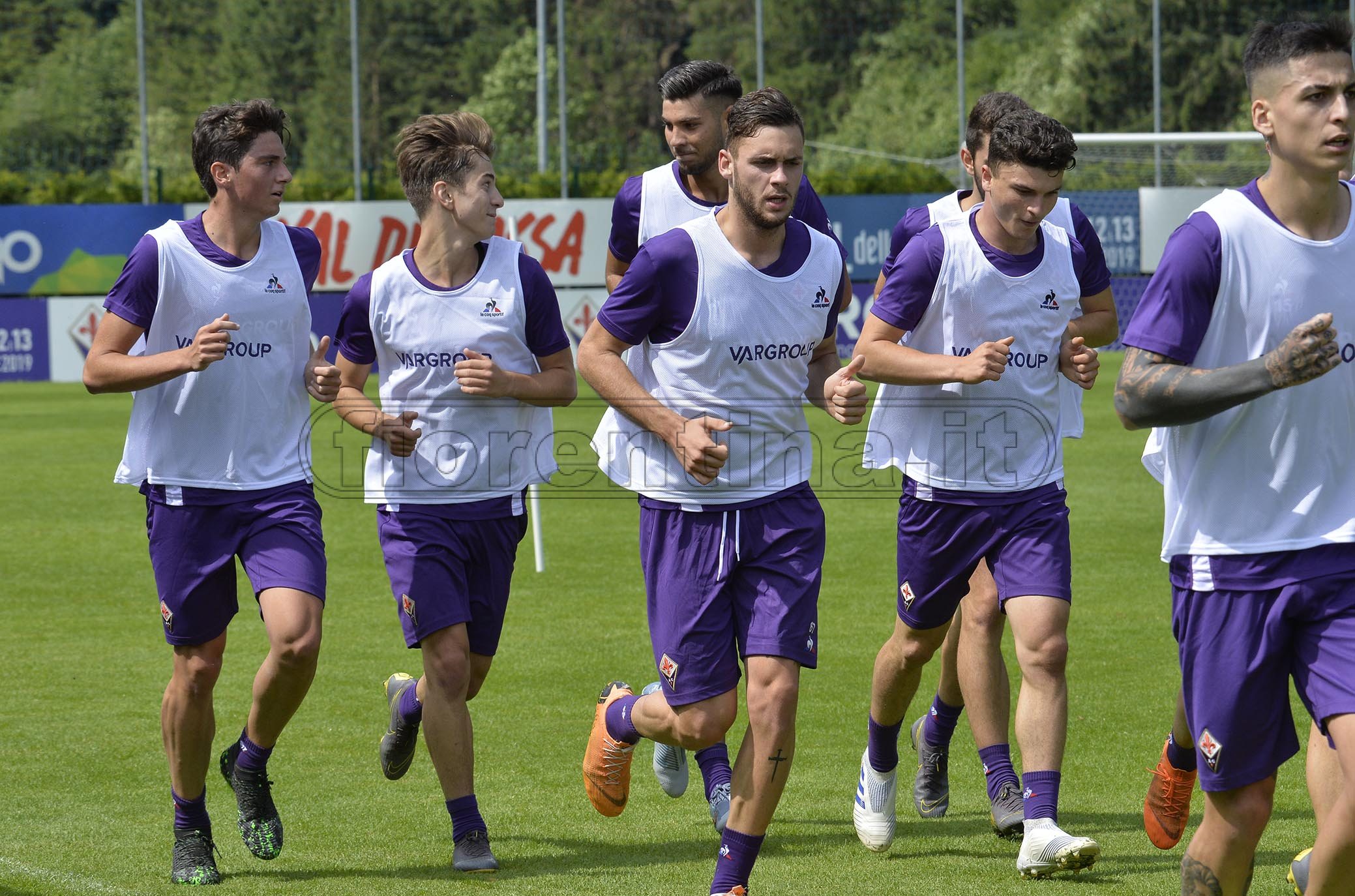 FIORENTINA 13-07-2019 RITIRO DI MOENA. GRUPPO IN ALLENAMENTO. GALASSI SILVANO/SILPRESS