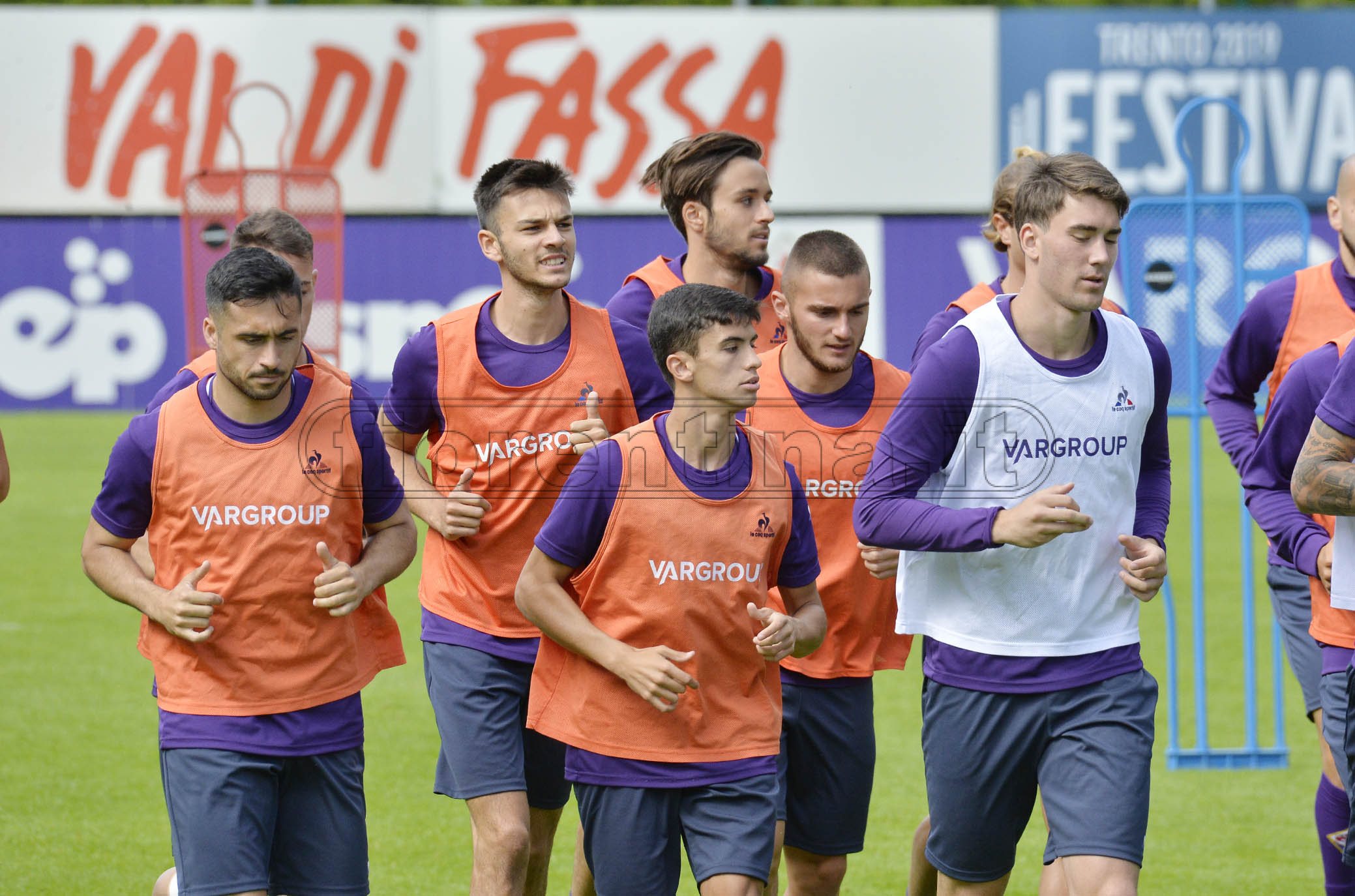 FIORENTINA 12-07-2019 RITIRO DI MOENA. GRUPPO IN ALLENAMNETO. GALASSI SILVANO/SILPRESS