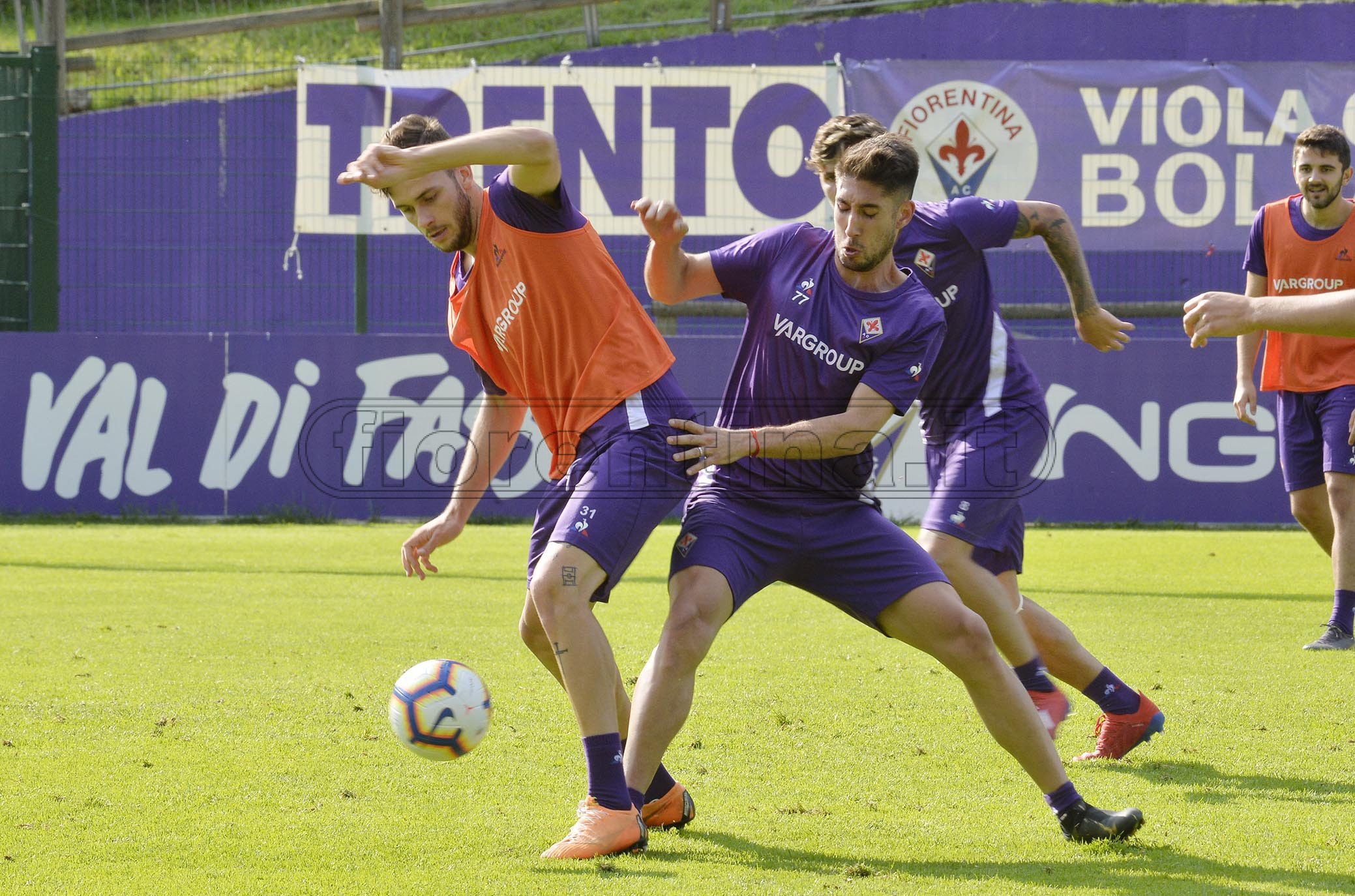FIORENTINA 13-07-2019 RITIRO DI MOENA. ANDRES SCHETINO E NINO KUKOVEC . GALASSI SILVANO/SILPRES