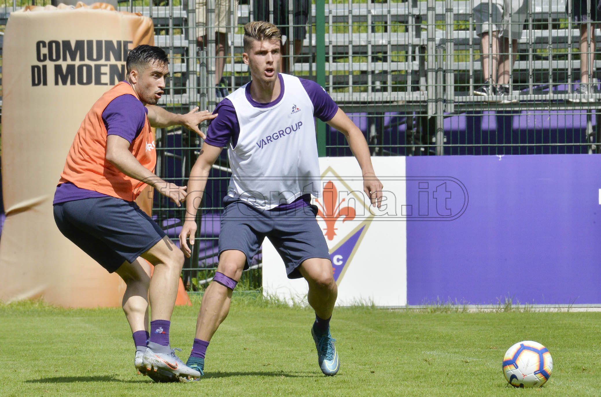 FIORENTINA 12-07-2019 RITIRO DI MOENA HRISIOV E BAEZ JAIME. GALASSI SILVANO/SILPRESS
