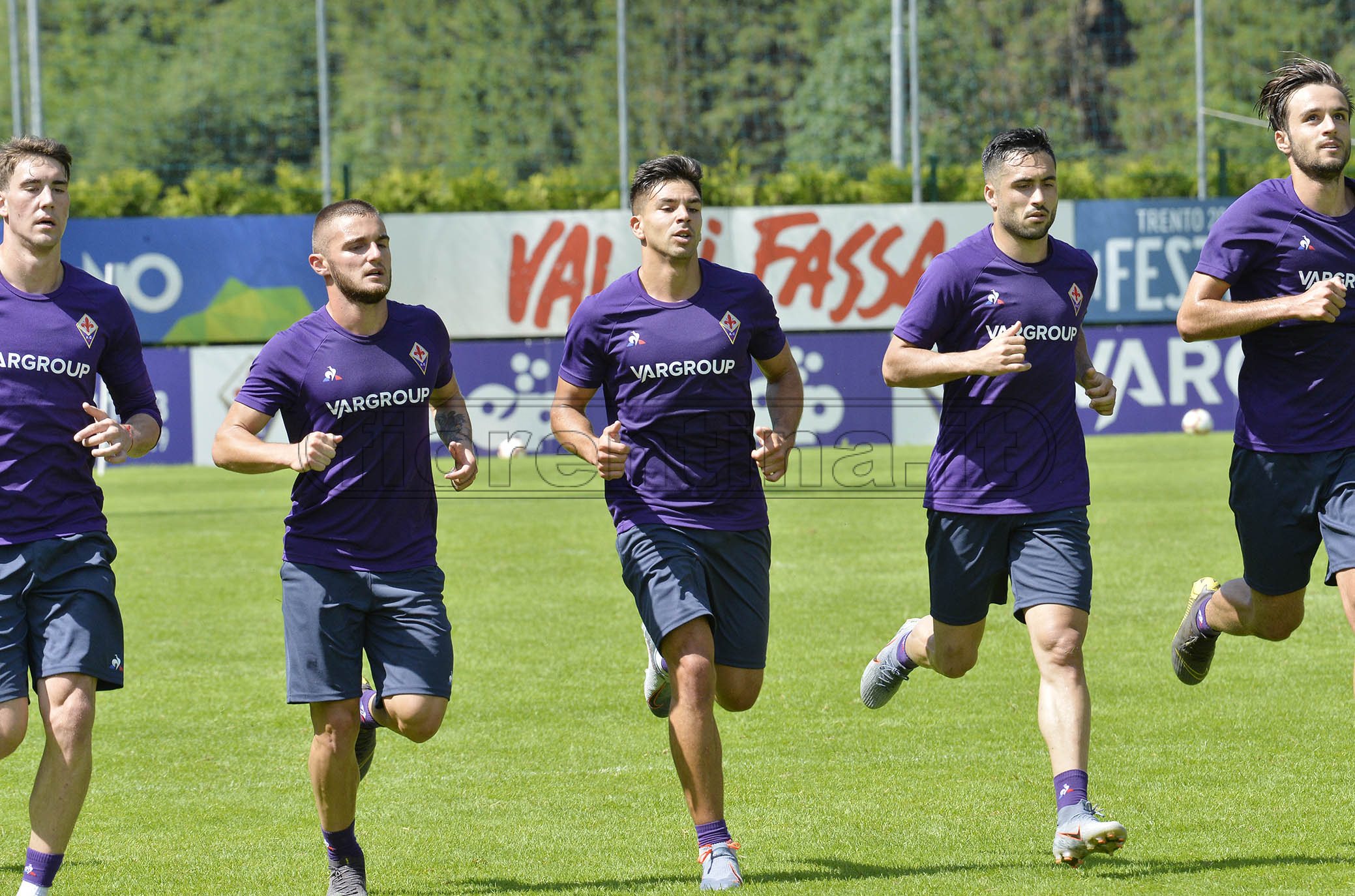 FIORENTINA 12-07-2019 RITIRO DI MOENA. GRUPPO IN ALLENAMNETO. GALASSI SILVANO/SILPRESS
