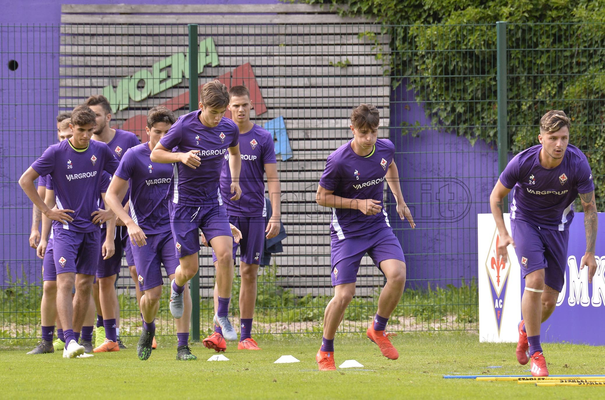 FIORENTINA 13-07-2019 RITIRO DI MOENA. GRUPPO IN ALLENAMNETO. GALASSI SILVANO/SILPRESS