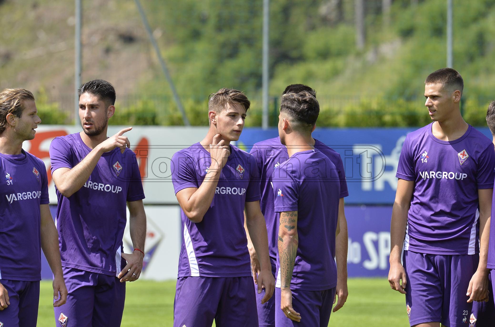 FIORENTINA 13-07-2019 RITIRO DI MOENA. GRUPPO IN ALLENAMENTO. GALASSI SILVANO/SILPRESS