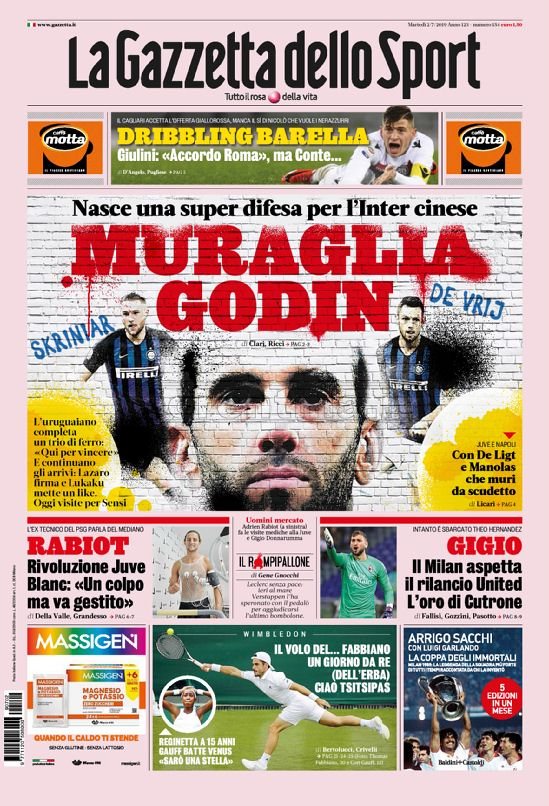 Quotidiani: la prima pagina di Qs, Stadio, Gazzetta, CorSport, Tuttosport