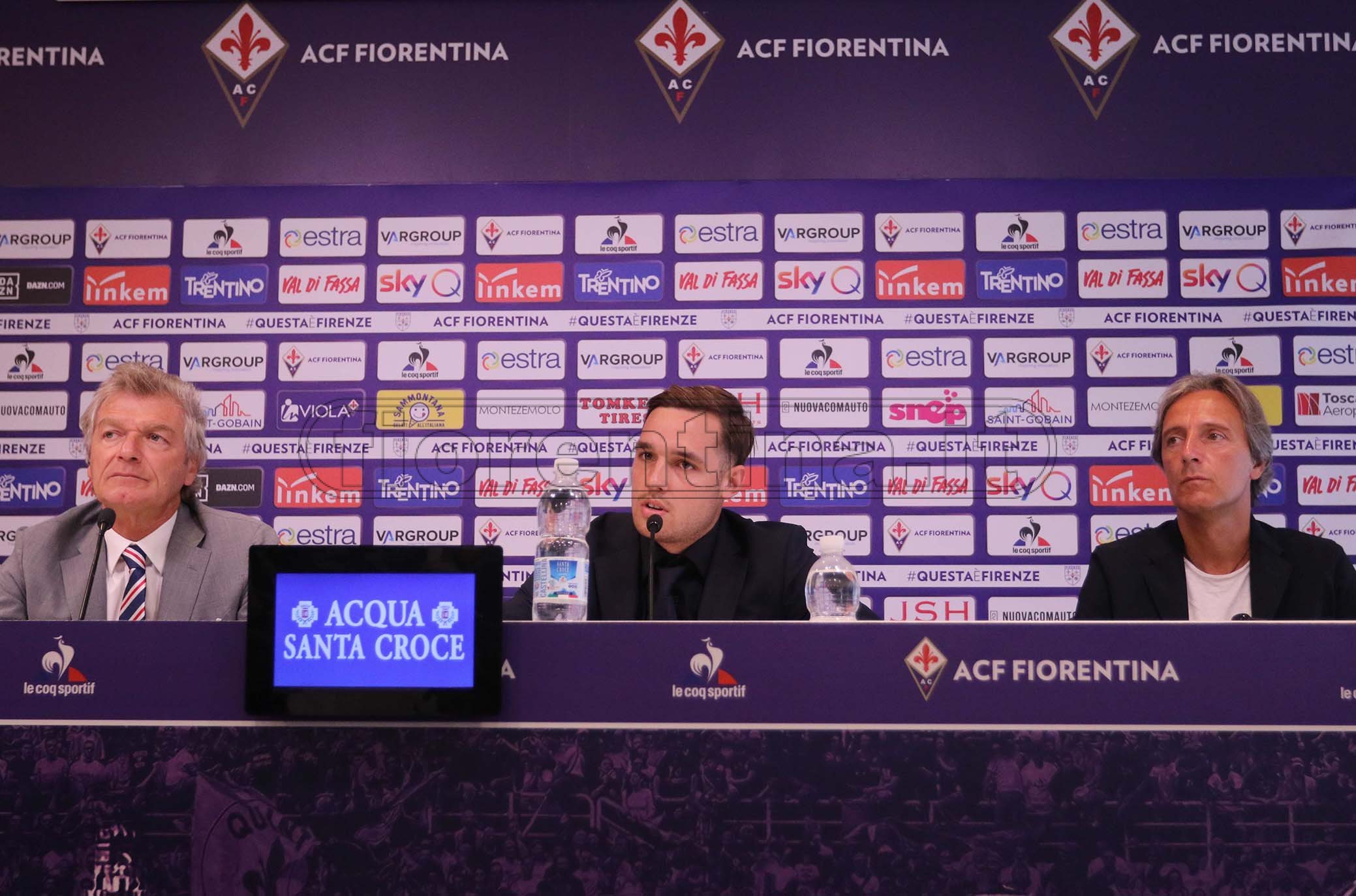 FIORENTINA 07-08-2019. GIANCARLO ANTOGNONI E FERRARI PRESENTANO POL LIROLA GALASSI SILVANO/SILPRESS