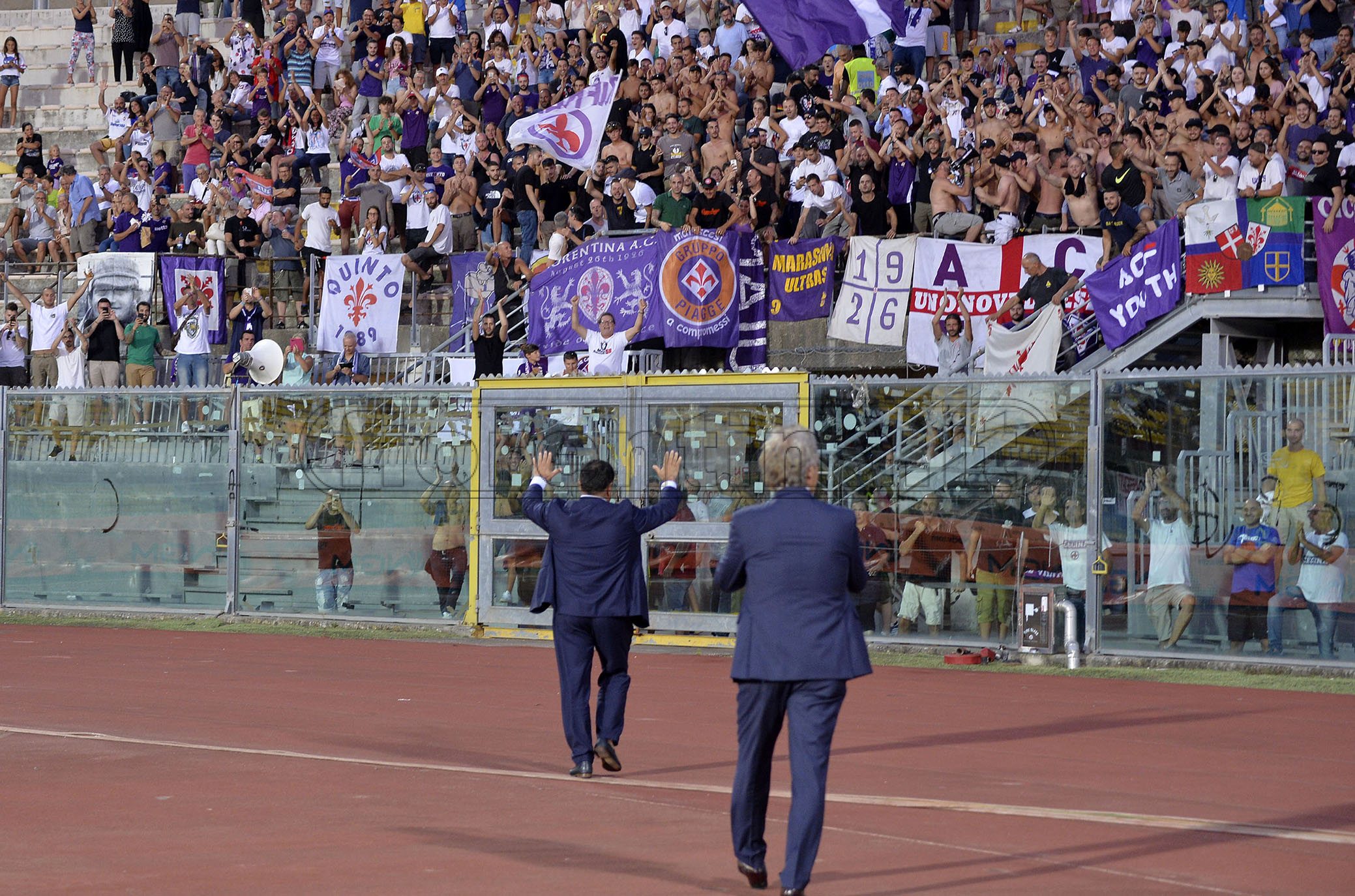 LIVORNO-FIORENTINA 03-08-2019 JOE BARONE SOTTO LA CURVA. GALASSI SILVANO/SILPRESS