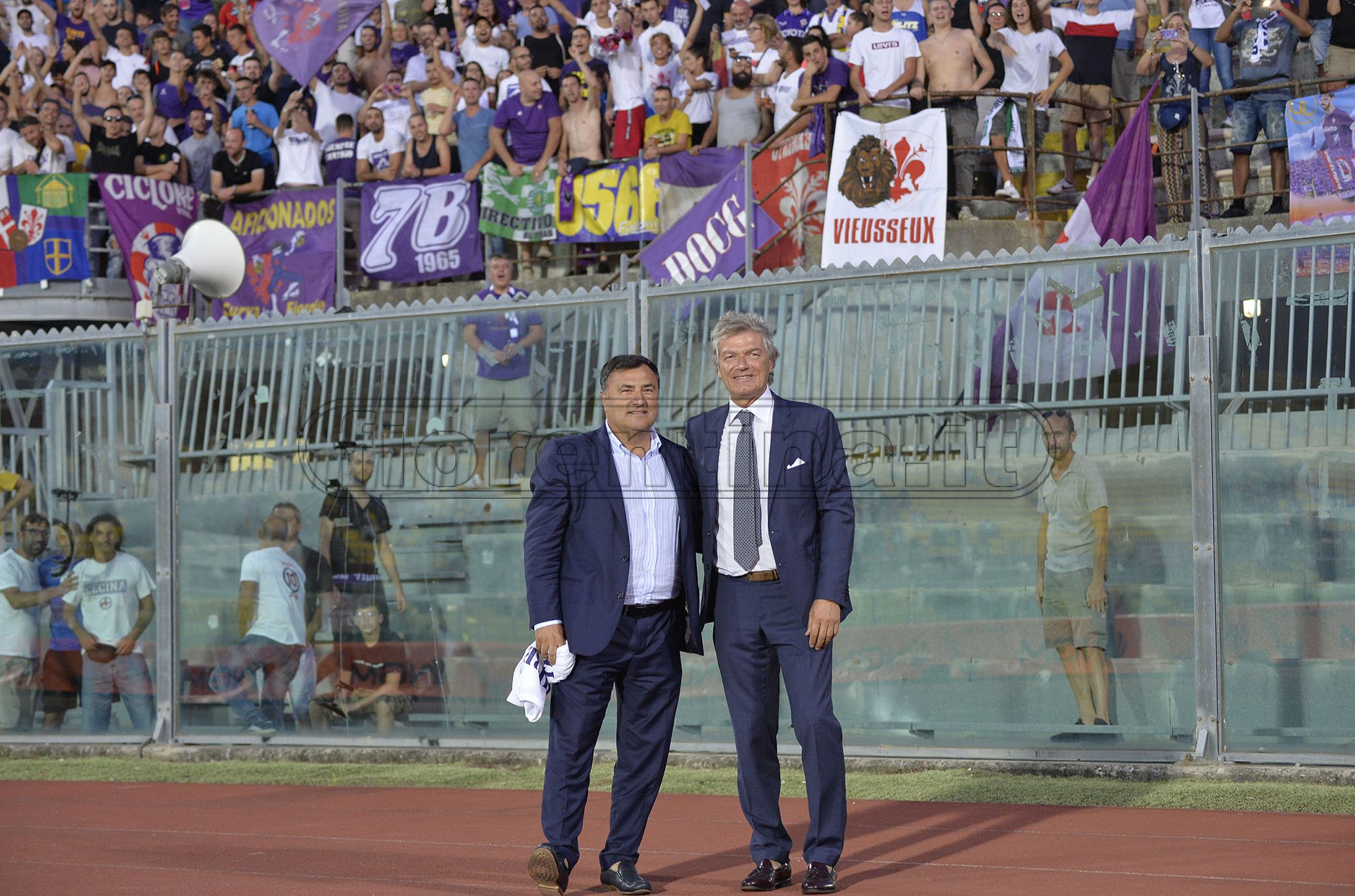 LIVORNO-FIORENTINA 03-08-2019 JOE BARONE E GIANCARLO ANTOGNONI. GALASSI SILVANO/SILPRESS