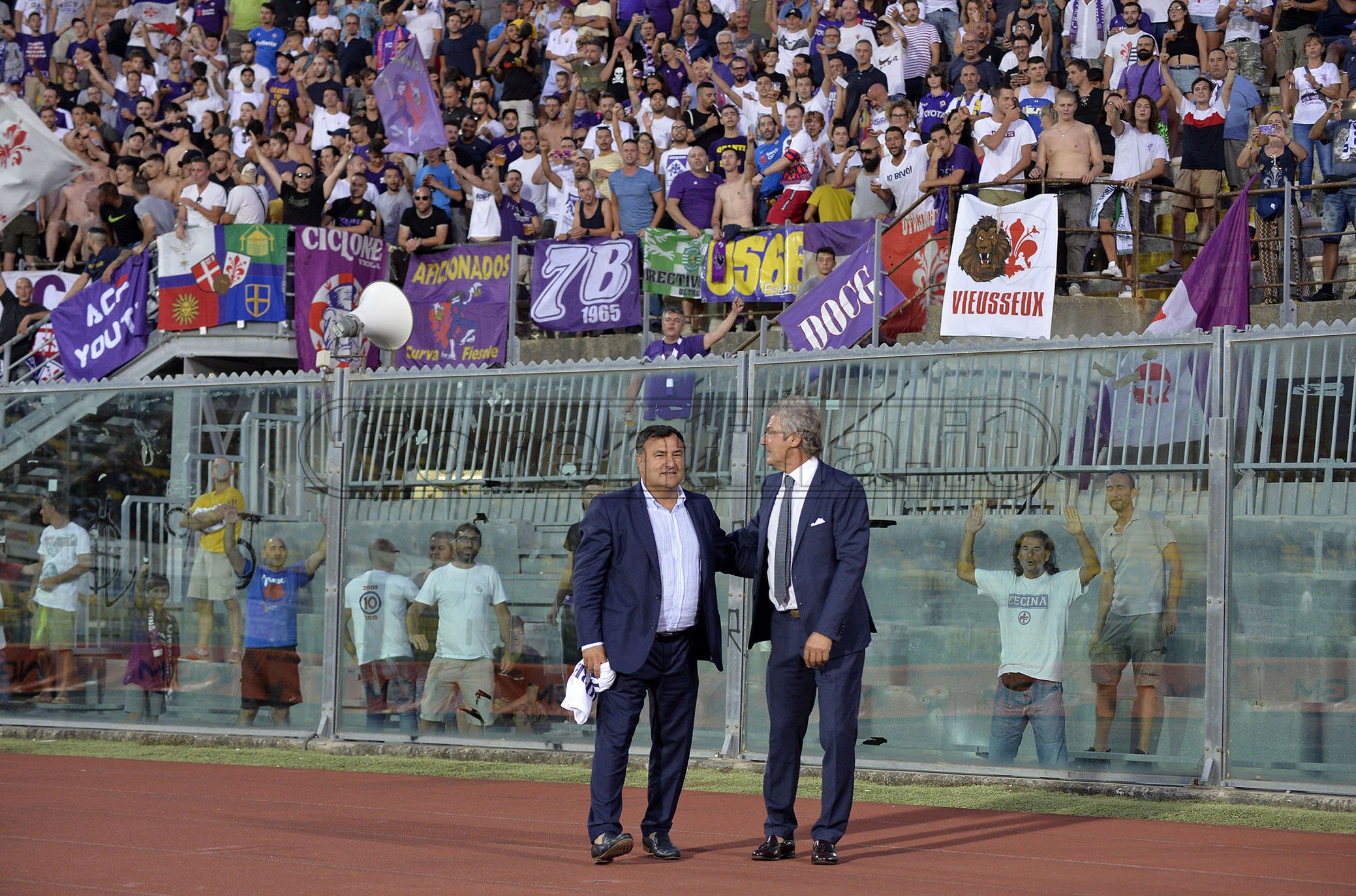 LIVORNO-FIORENTINA 03-08-2019 JOE BARONE E GIANCARLO ANTOGNONI. GALASSI SILVANO/SILPRESS