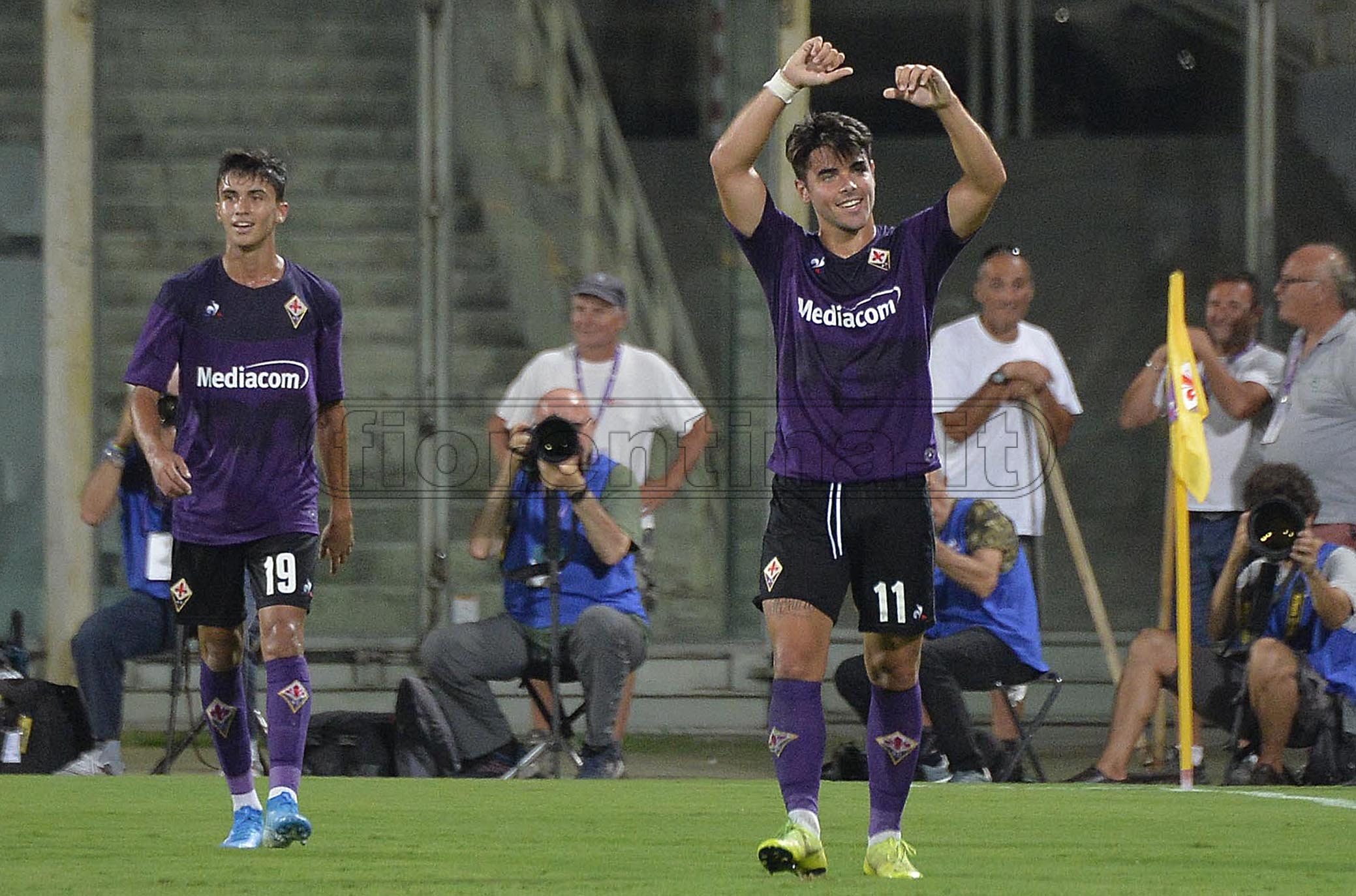 11/08/2019.FIORENTINA-GALATASARAY.ESULTANZA DI SOTTIL.SILPRESS