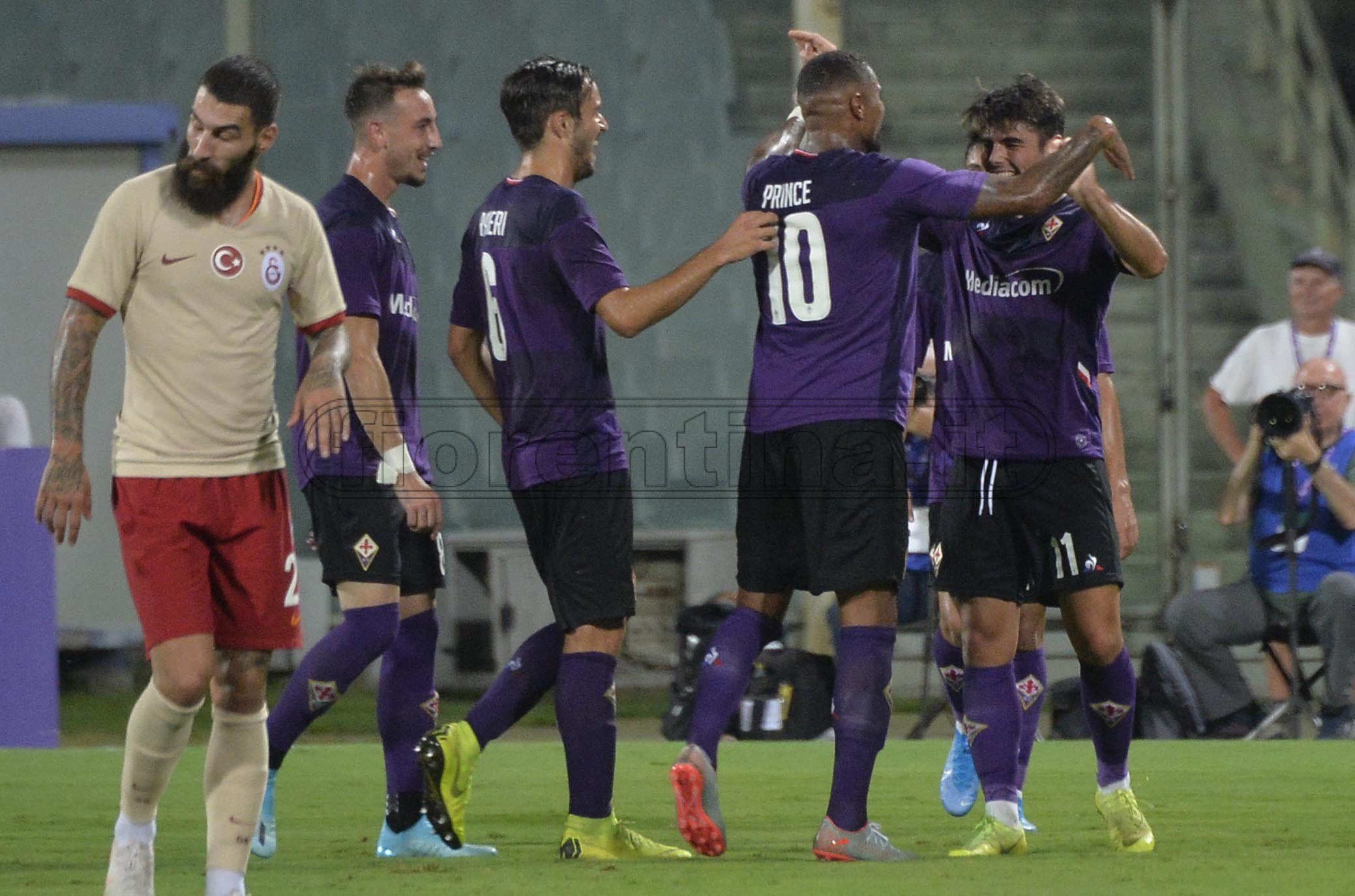 11/08/2019.FIORENTINA-GALATASARAY.ESULTANZA DI BOATENG E SOTTIL.SILPRESS