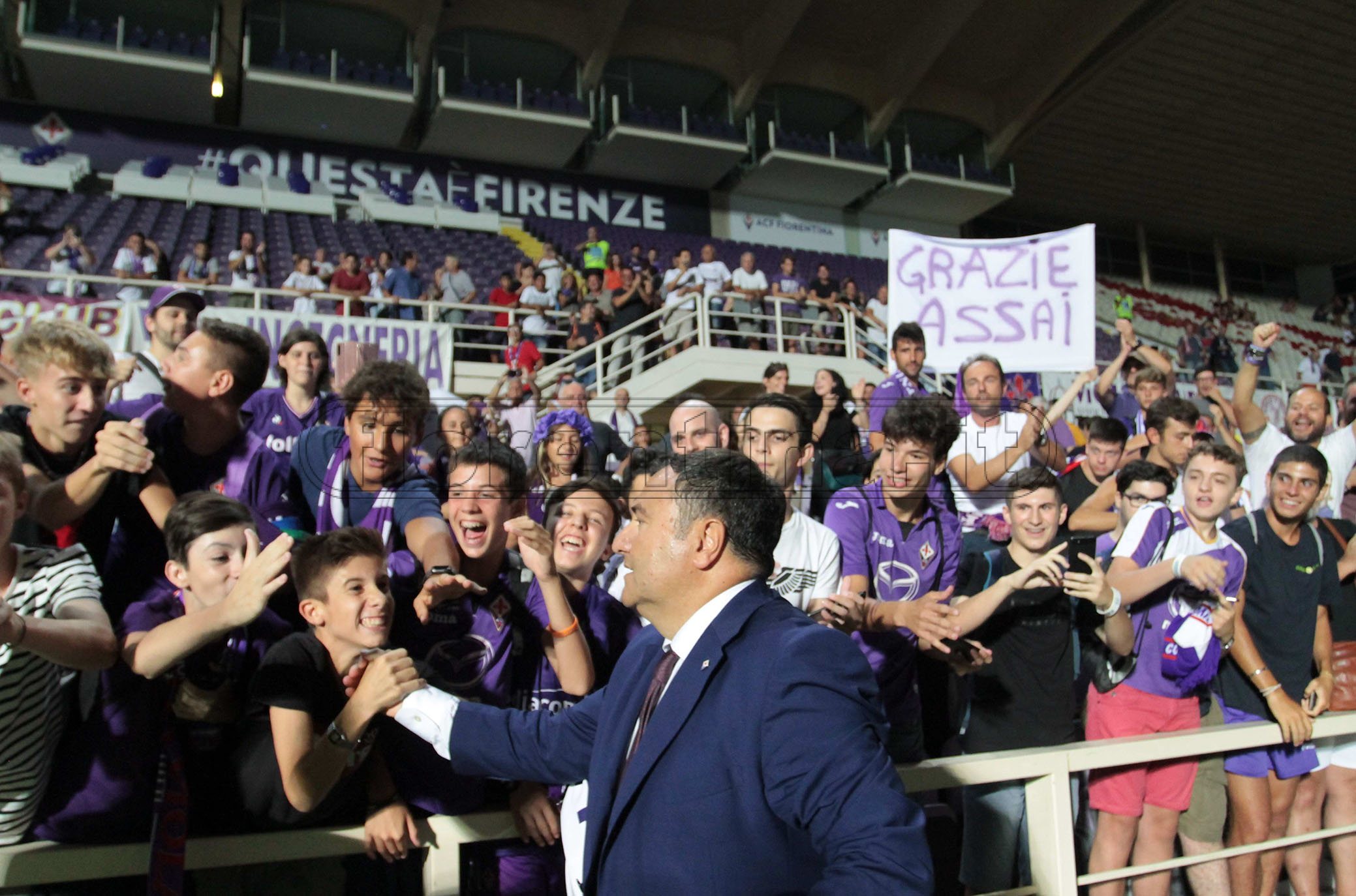 FIORENTINA 22-08-2019 PRESENTAZIONE DI FRANCK RIBERY AL FRANCHI CON I TIFOSI E JOE BARONE. ROBERTO VICARIO/ SILPRESS