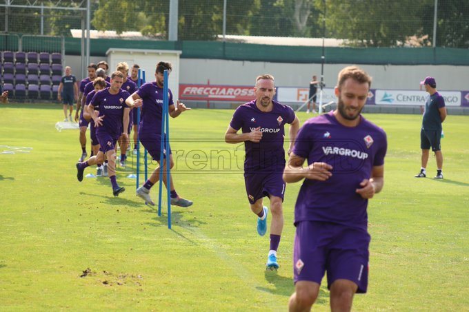 Primo allenamento per Ribery al centro sportivo con la maglia della Fiorentina