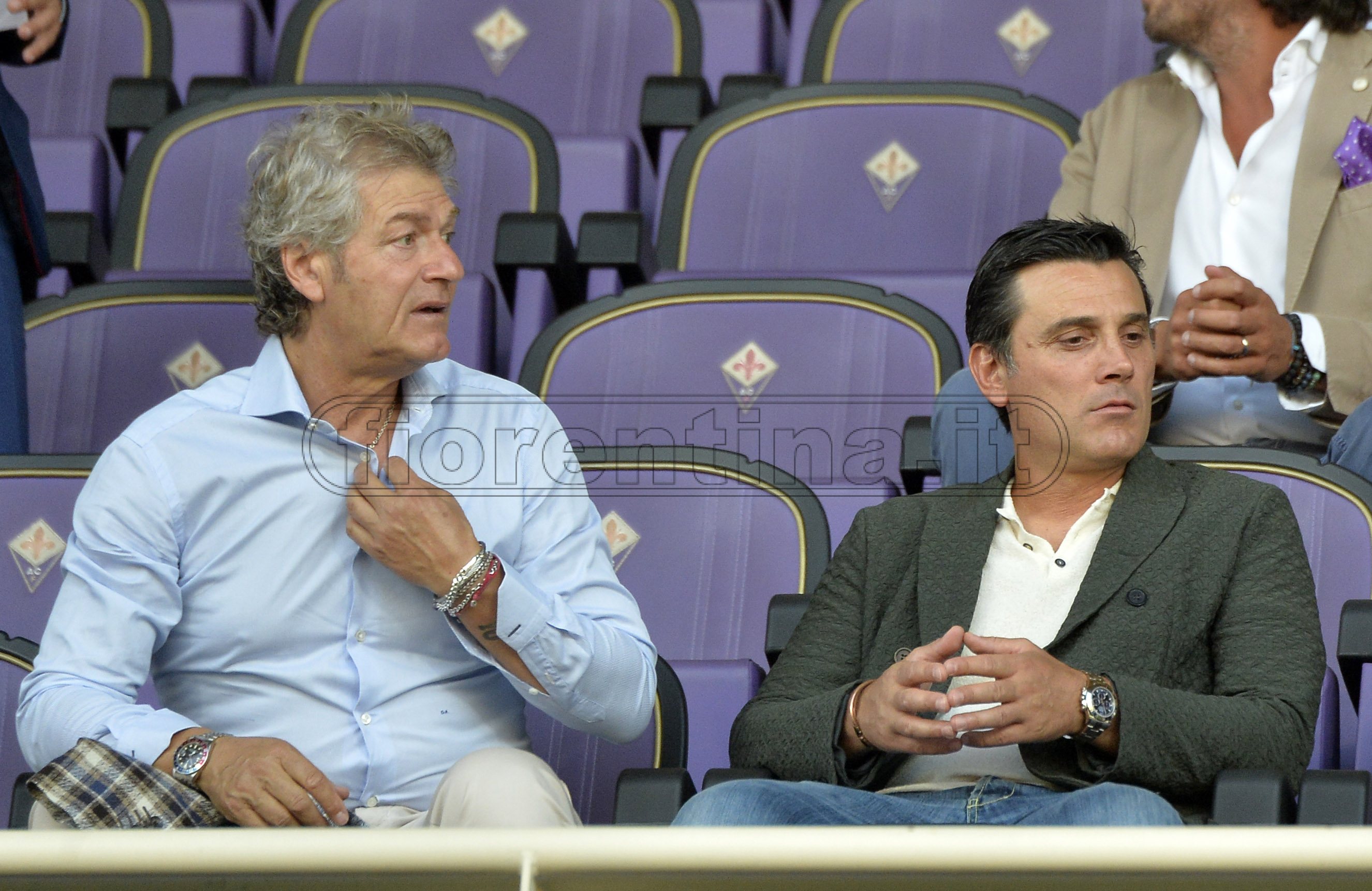 Champions femminile: Montella, Antognoni e Barone in tribuna a seguire la Fiorentina (Foto VI.IT)