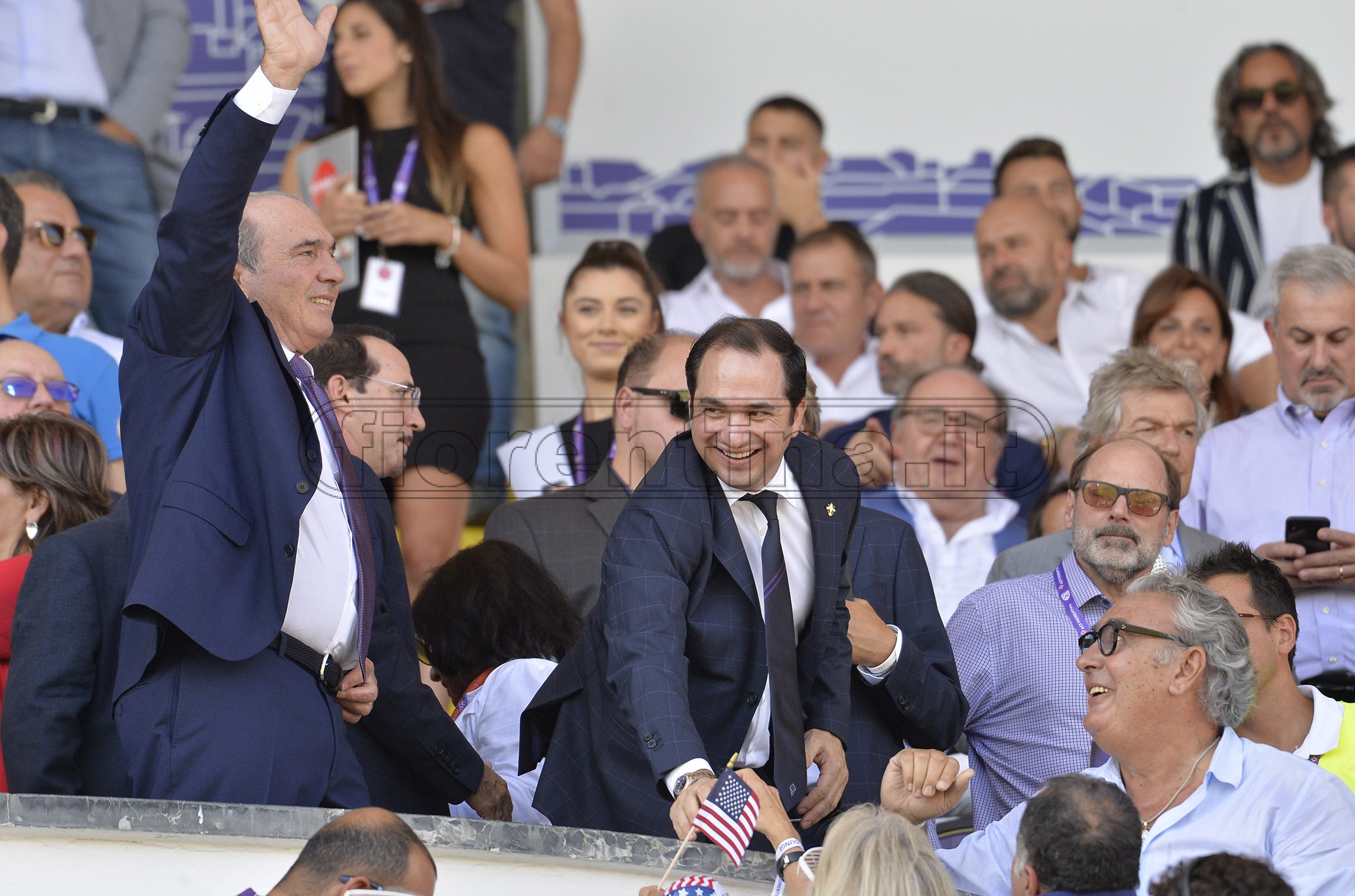 FIORENTINA-JUVENTUS 14-09-2019 ROCCO COMMISSO CON IL FIGLIO. GALASSI SILVANO/SILPRESS