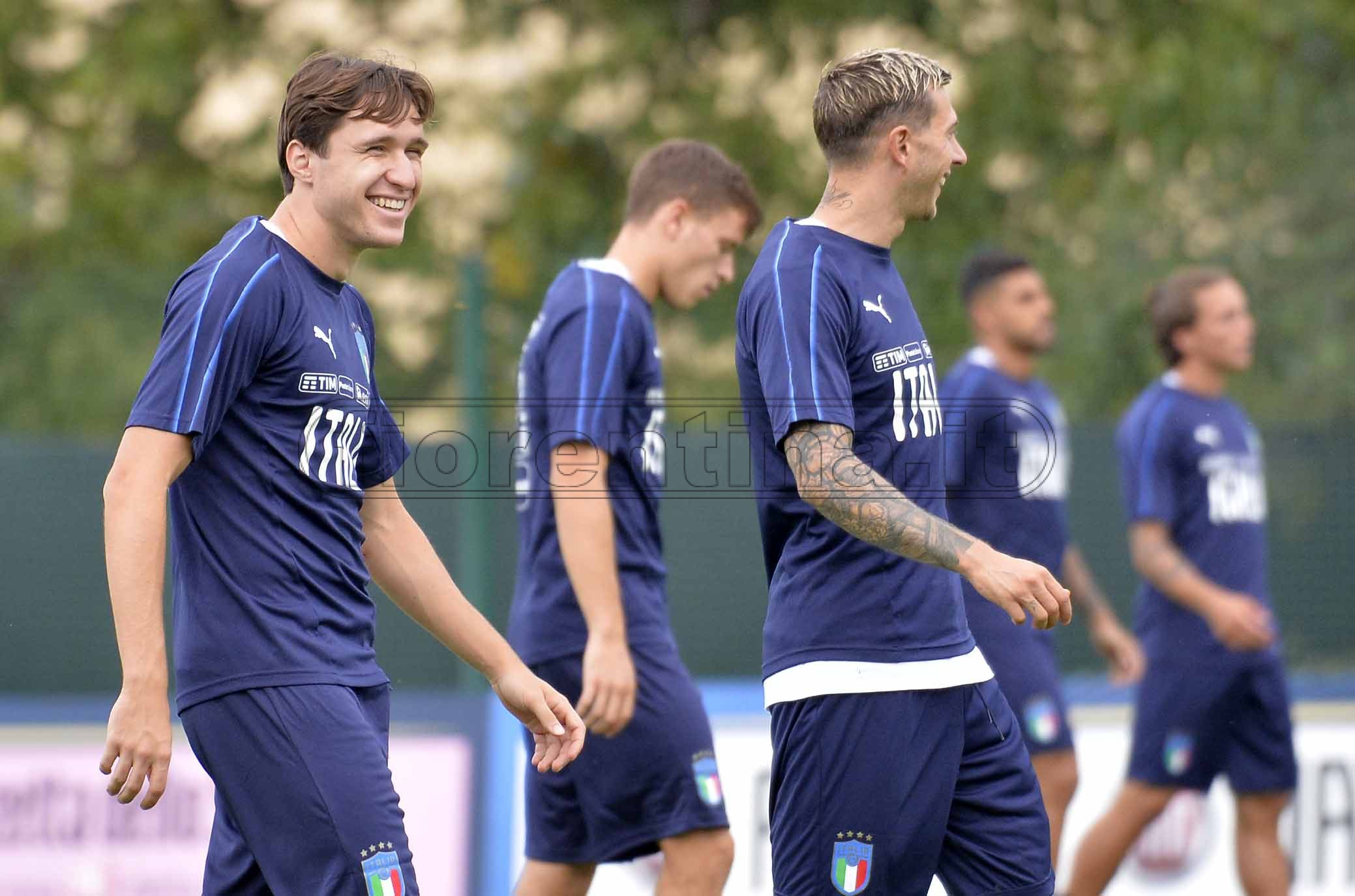 Le immagini di Federico Chiesa nel ritiro della Nazionale a Bologna