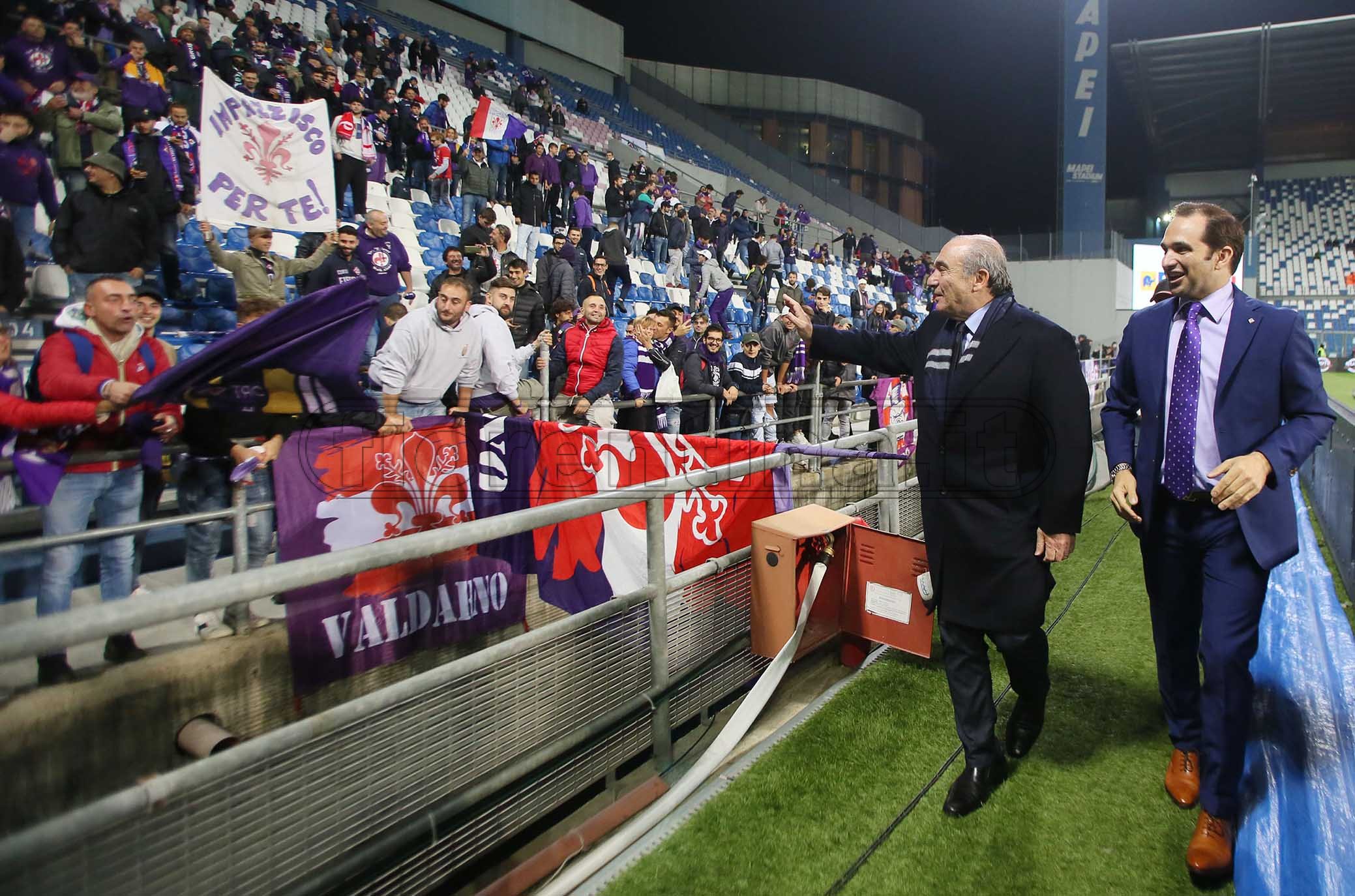 SASSUOLO-FIORENTINA 30-10-2019 ROCCO COMMISSO E JOSEPH COMMISSO SALUTANO I TIFOSI. GALASSI SILVANO/SILPRESS