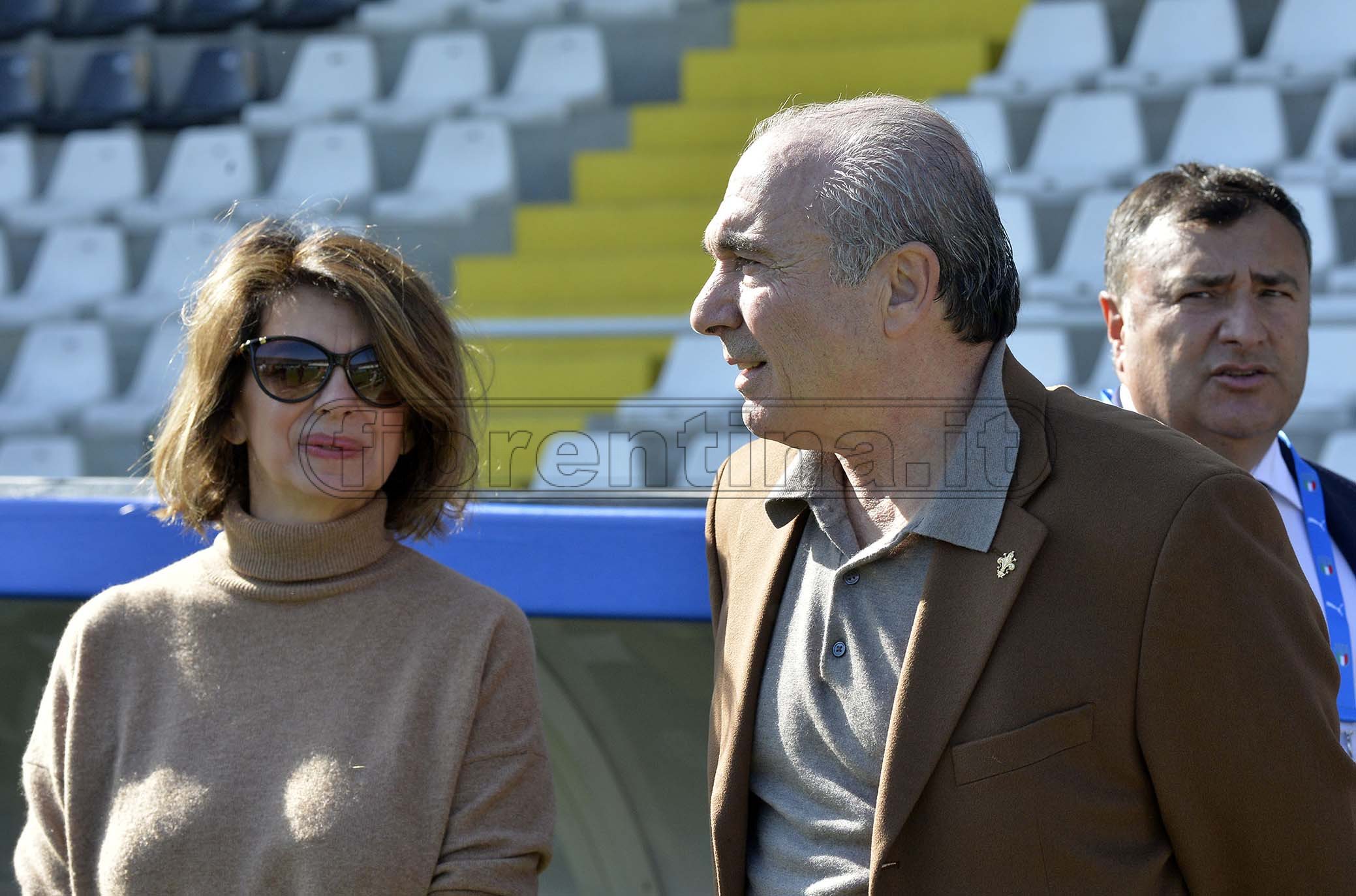 JUVENTUS- FIORENTINA WOMEN SUPERCOPPA FEMMINILE 27-10-2019 ROCCO COMMISSO CON LA MOGLIE. GALASSI SILVANO/SILPRESS