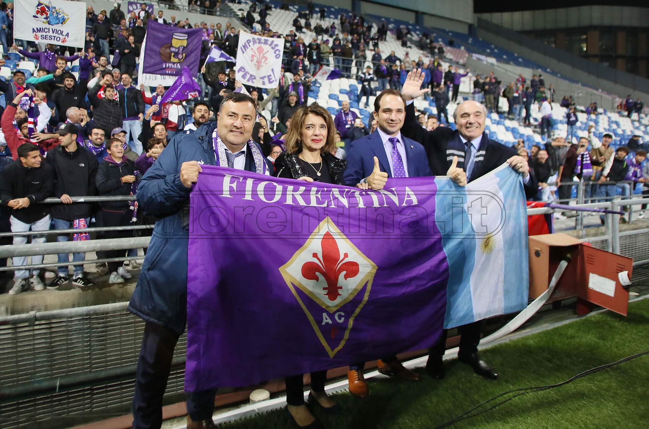 SASSUOLO-FIORENTINA 30-10-2019 ROCCO COMMISSO, LA MOGLIE CATHERINE JOSEPH COMMISSO E JOE BARONE . GALASSI SILVANO/SILPRESS
