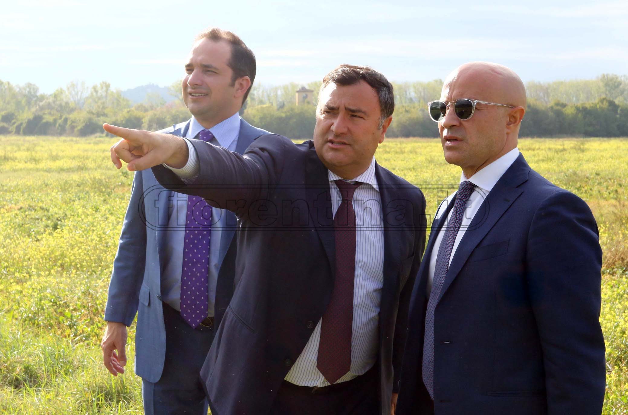 FIORENTINA 09-10-2019 JOE BARONE E JOSEPH COMMISSO IN VISITA AI TERRENI DOVE SORGERA' IL NUOVO CENTRO SPORTIVO DELLA FIORENTINA. ROBERTO VICARIO/SILPRESS
