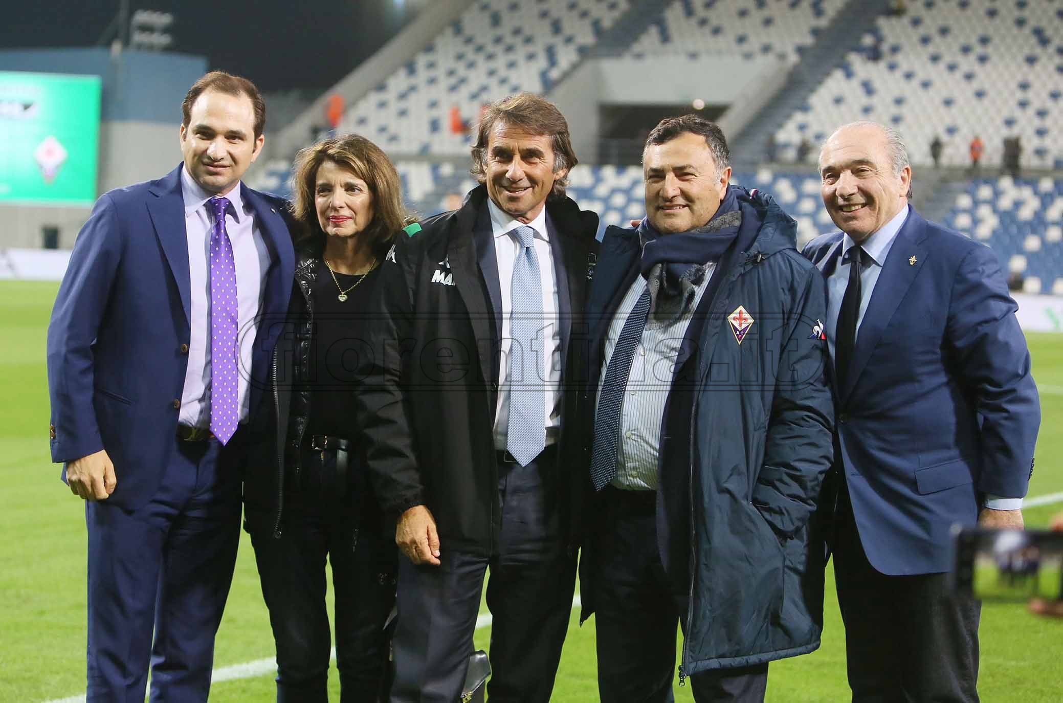 SASSUOLO-FIORENTINA 30-10-2019 ROCCO COMMISSO, LA MOGLIE CATHERINE JOSEPH COMMISSO E JOE BARONE . GALASSI SILVANO/SILPRESS