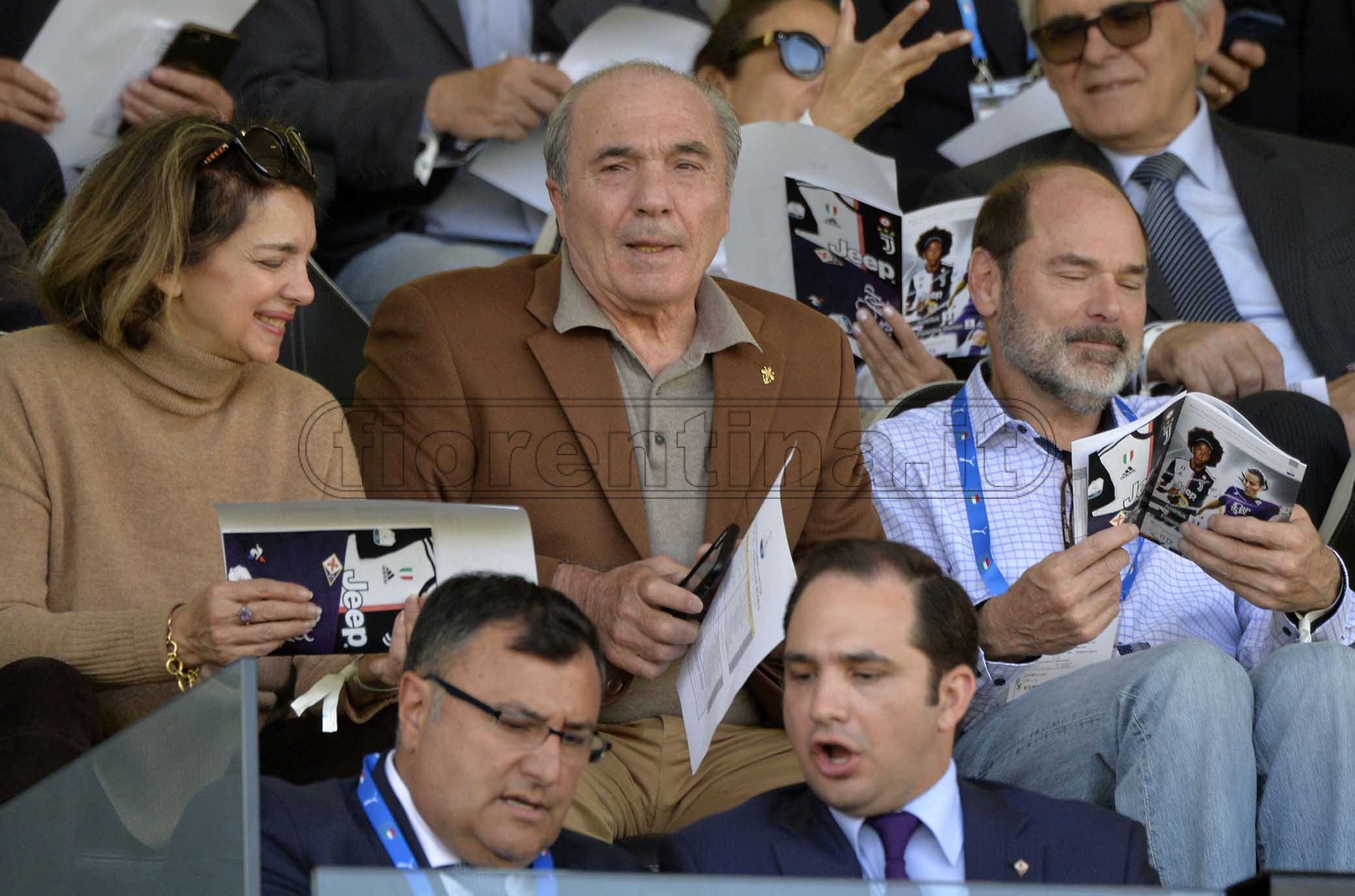 JUVENTUS- FIORENTINA WOMEN SUPERCOPPA FEMMINILE 27-10-2019 LA FAMIGLIA COMMISSO IN TRIBUNA. GALASSI SILVANO/SILPRESS