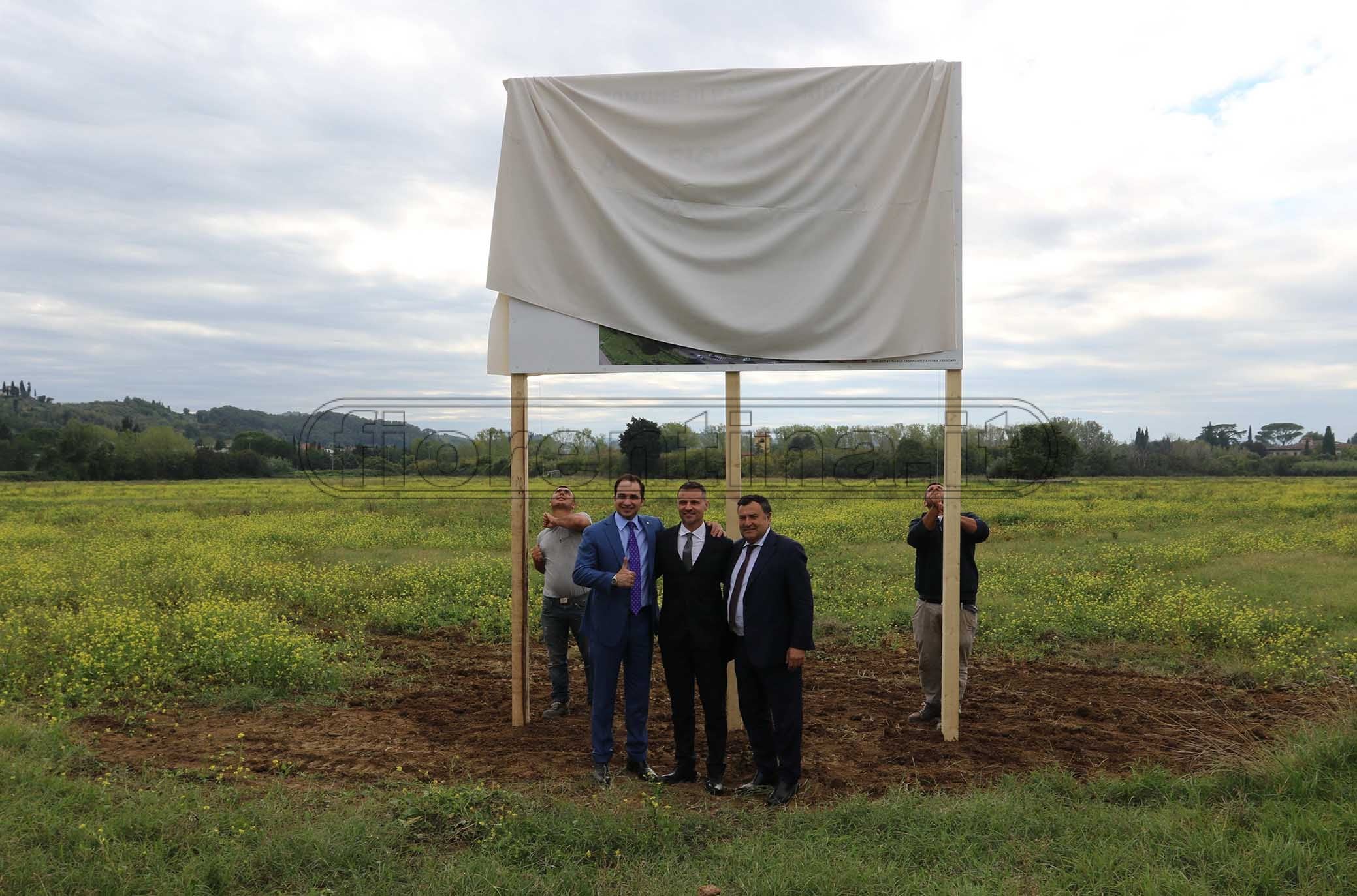 FIORENTINA 09-10-2019 JOE BARONE E JOSEPH COMMISSO E IL SINDACO DI BAGNO A RIPOLI FRANCESCO CASINI INAUGURANO IL NUOVO CENTRO SPORTIVO DELLA FIORENTINA. ROBERTO VICARIO/SILPRESS