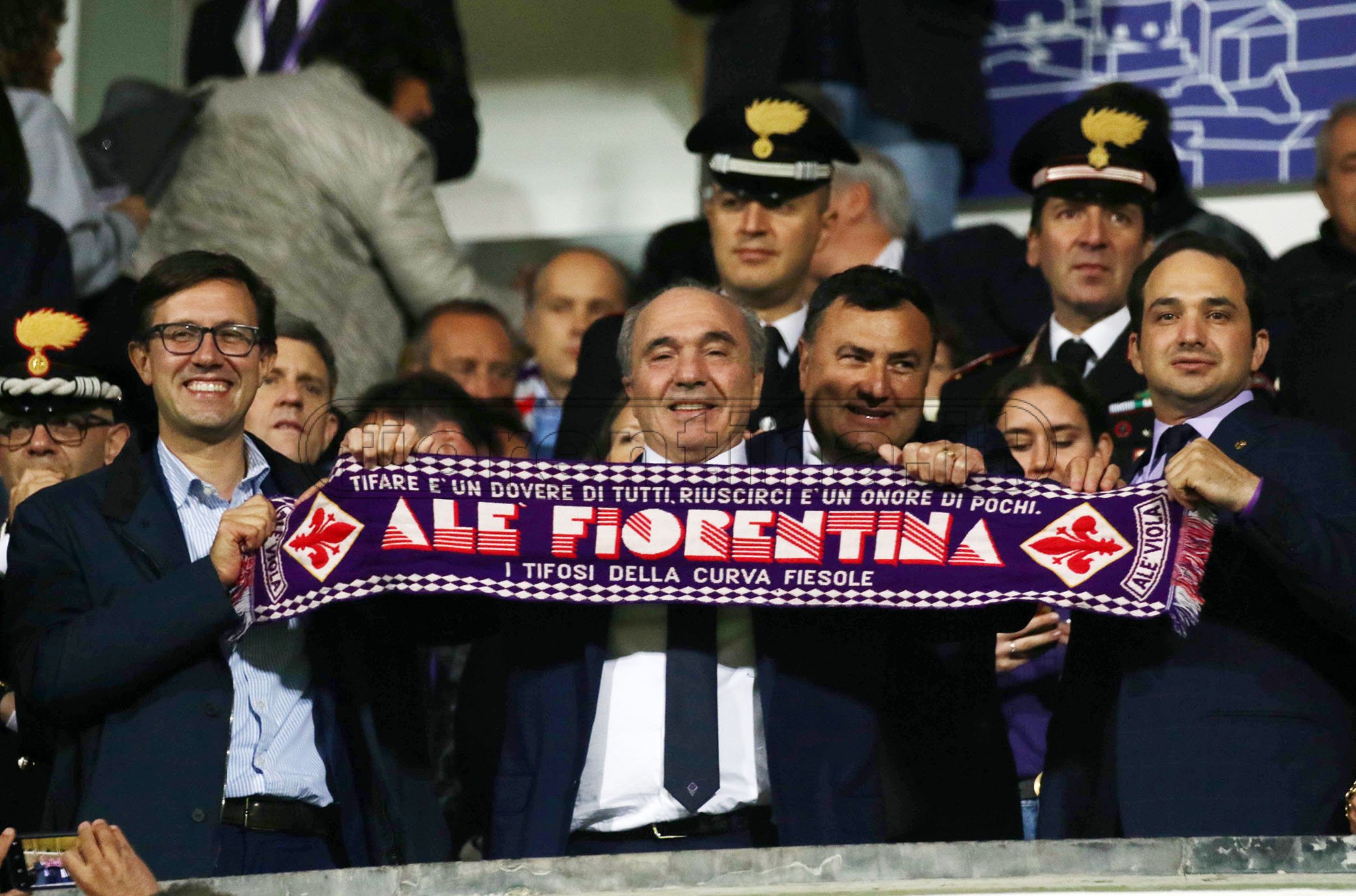 FIORENTINA-LAZIO 27-10-2019 DARIO NARDELLA ROCCO COMMISSO E JOSEPH COMMISSO. SILPRESS