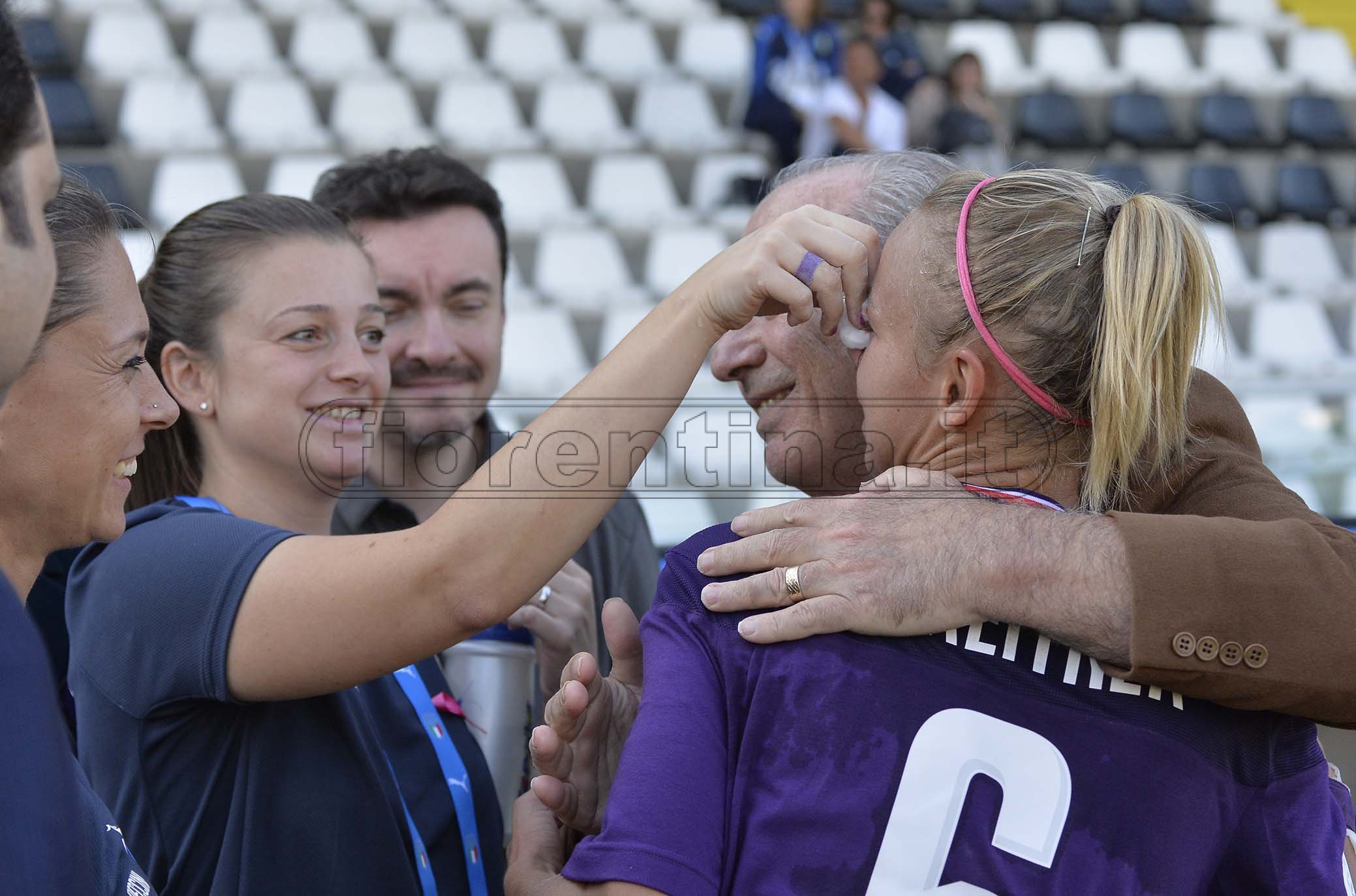 JUVENTUS-FIORENTINA WOMEN SUPERCOPPA FEMMINILE 27-10-2019 ROCCO COMMISSO ABBRACCIA LA BREITNER. GALASSI SILVANO/SILPRESS
