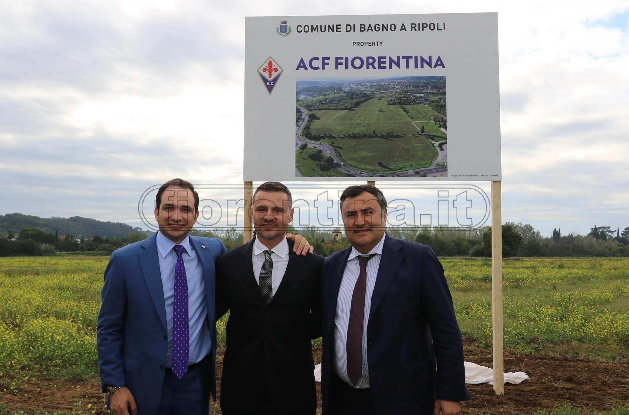 FIORENTINA 09-10-2019 JOE BARONE, JOSEPH COMMISSO E IL SINDACO DI BAGNO A RIPOLI FRANCESCO CASINI INAUGURANO IL NUOVO CENTRO SPORTIVO DELLA FIORENTINA. ROBERTO VICARIO/SILPRESS