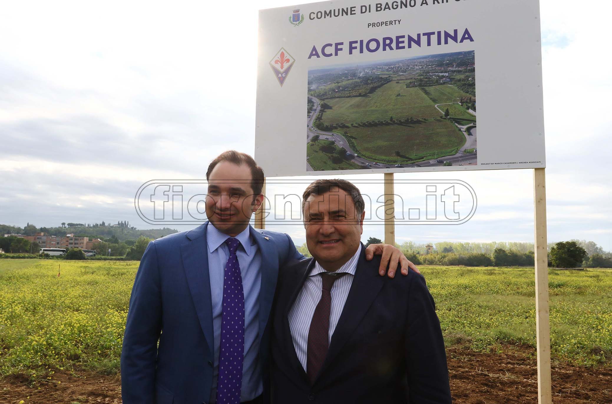 Barone e Commisso Jr in visita ai terreni dove sorgerà il nuovo centro sportivo (FOTO)