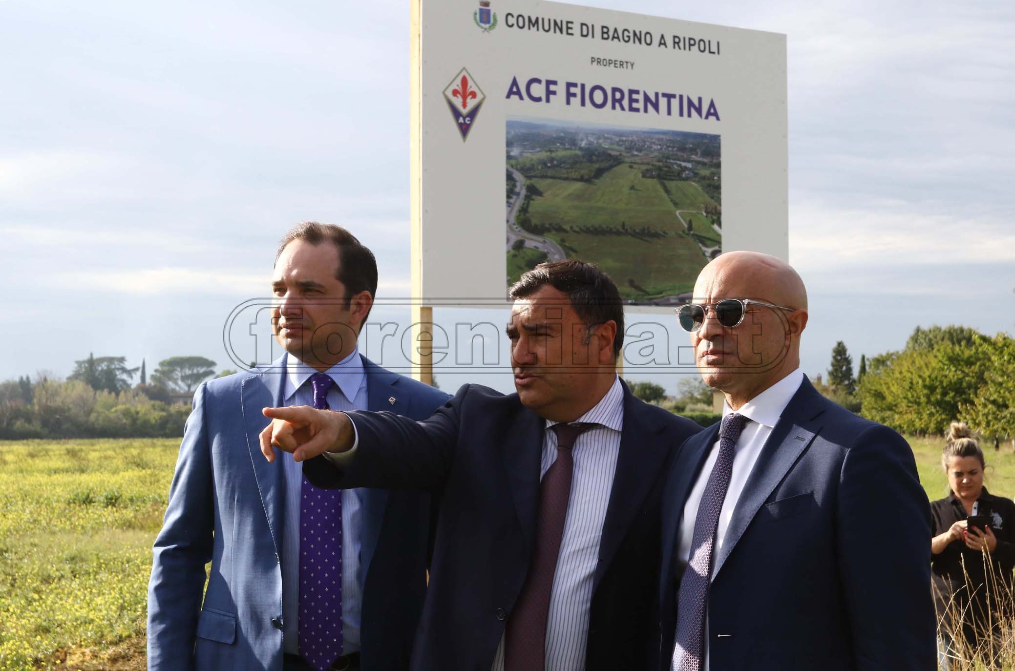 FIORENTINA 09-10-2019 JOE BARONE E JOSEPH COMMISSO IN VISITA AI TERRENI DOVE SORGERA' IL NUOVO CENTRO SPORTIVO DELLA FIORENTINA. GALASSI SILVANO/SILPRESS