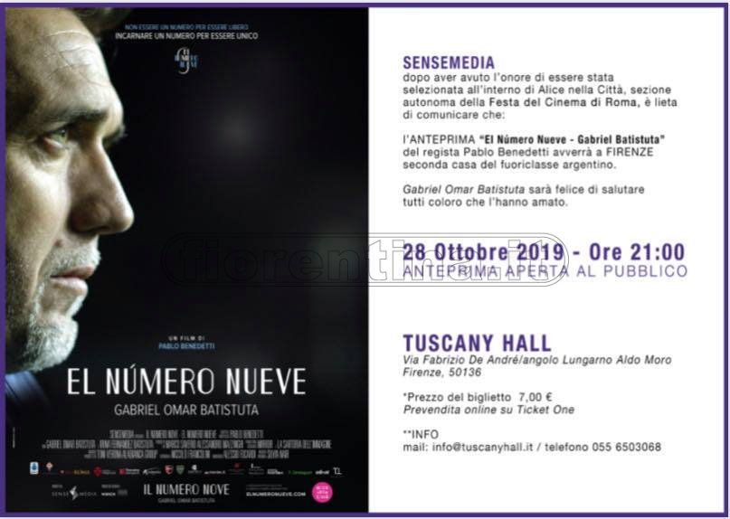 'El numero Nueve', il docufilm su Batistuta presentato al Tuscany Hall (FOTO-VIDEO VI.IT)