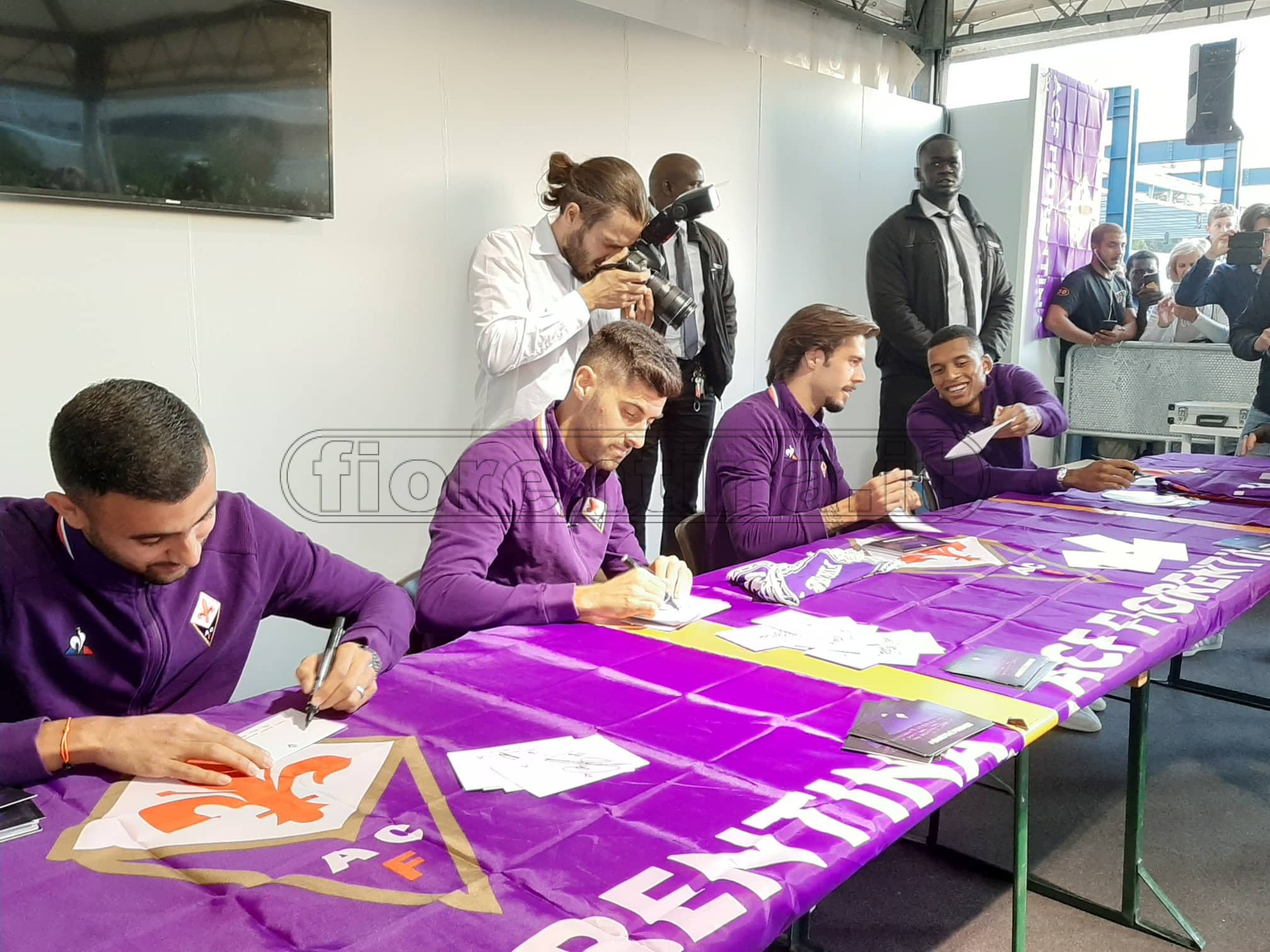 Dalbert, Benassi, Ghezzal e Venuti alla Fiera di Scandicci (FOTO VI.IT)