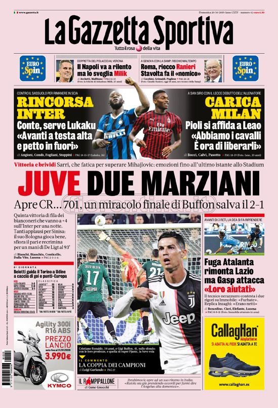 Quotidiani: la prima pagina di Gazzetta, Corriere dello Sport, Tuttosport in edicola