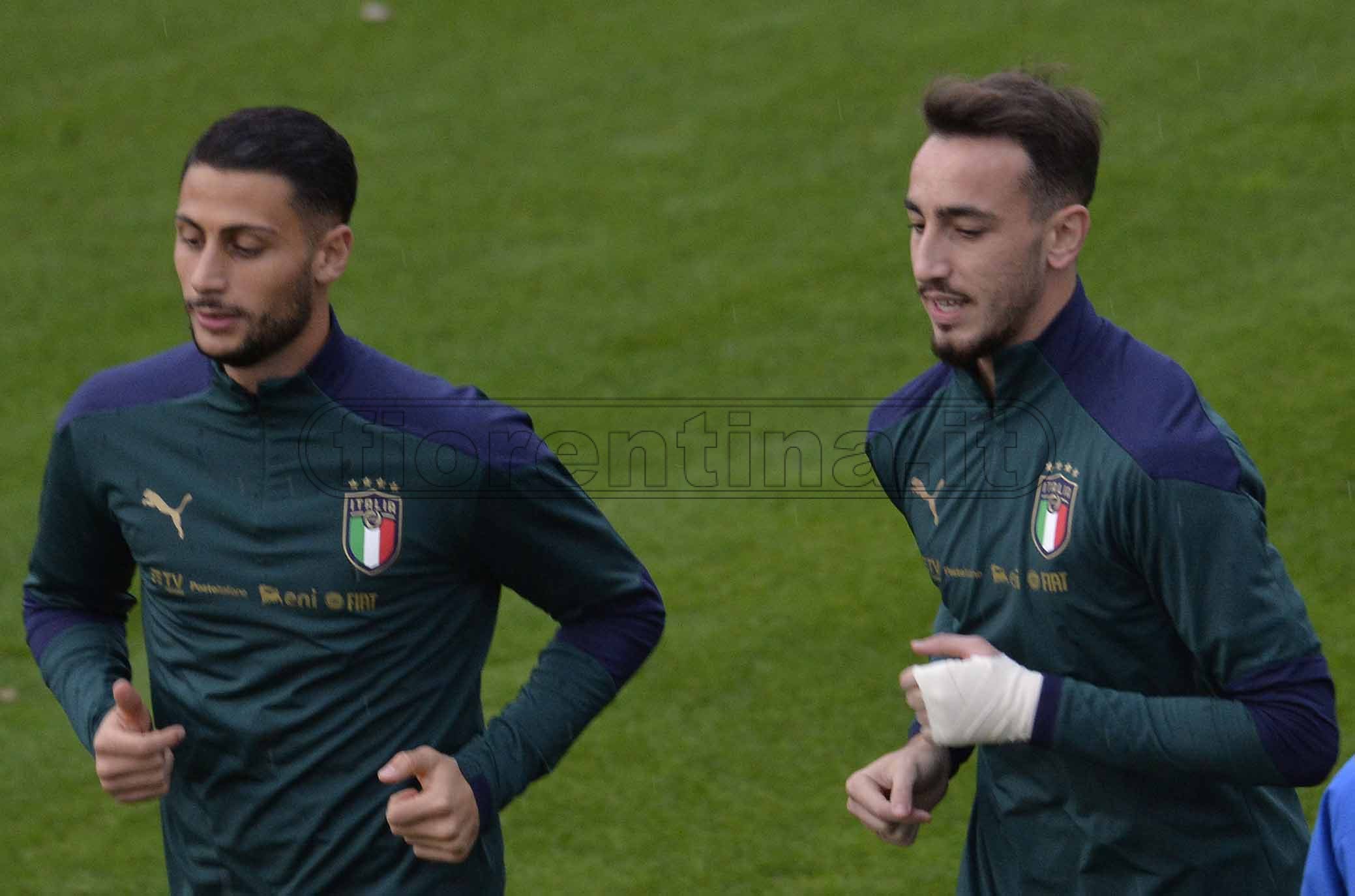 FIRENZE. COVERCIANO 11-11-2019 RITIRO DELLA NAZIONALE. GAETANO CASTROVILLI E ROLANDO MANDRAGORA. GALASSI SILVANO/SILPRESS