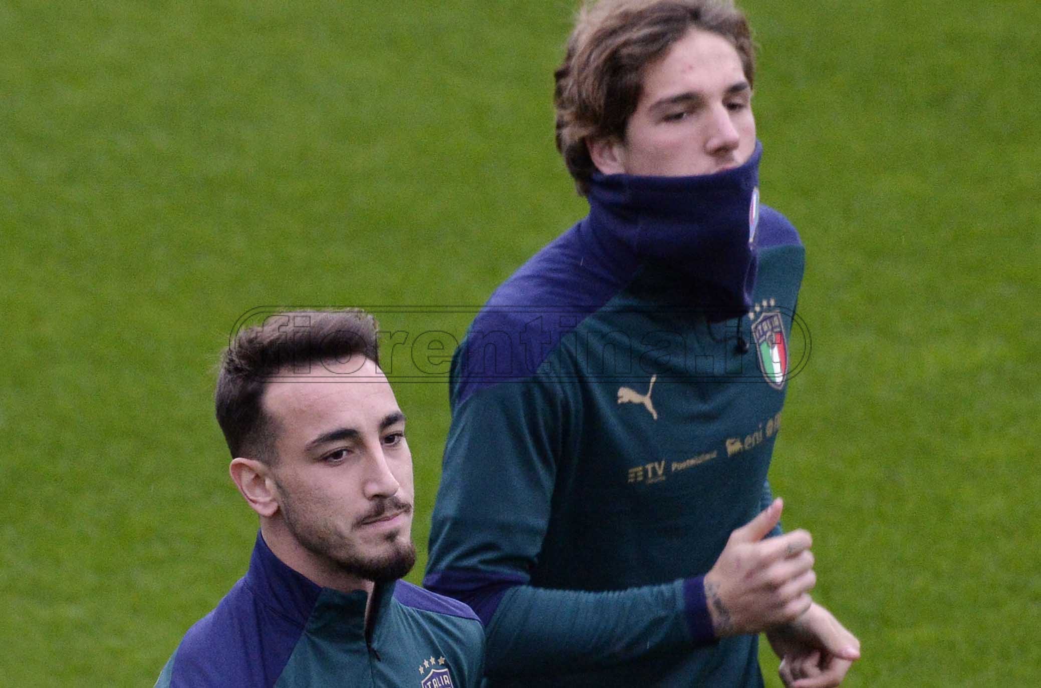 FIRENZE. COVERCIANO 11-11-2019 RITIRO DELLA NAZIONALE. GAETANO CASTROVILLI, E NICOLO ZANIOLO. GALASSI SILVANO/SILPRESS