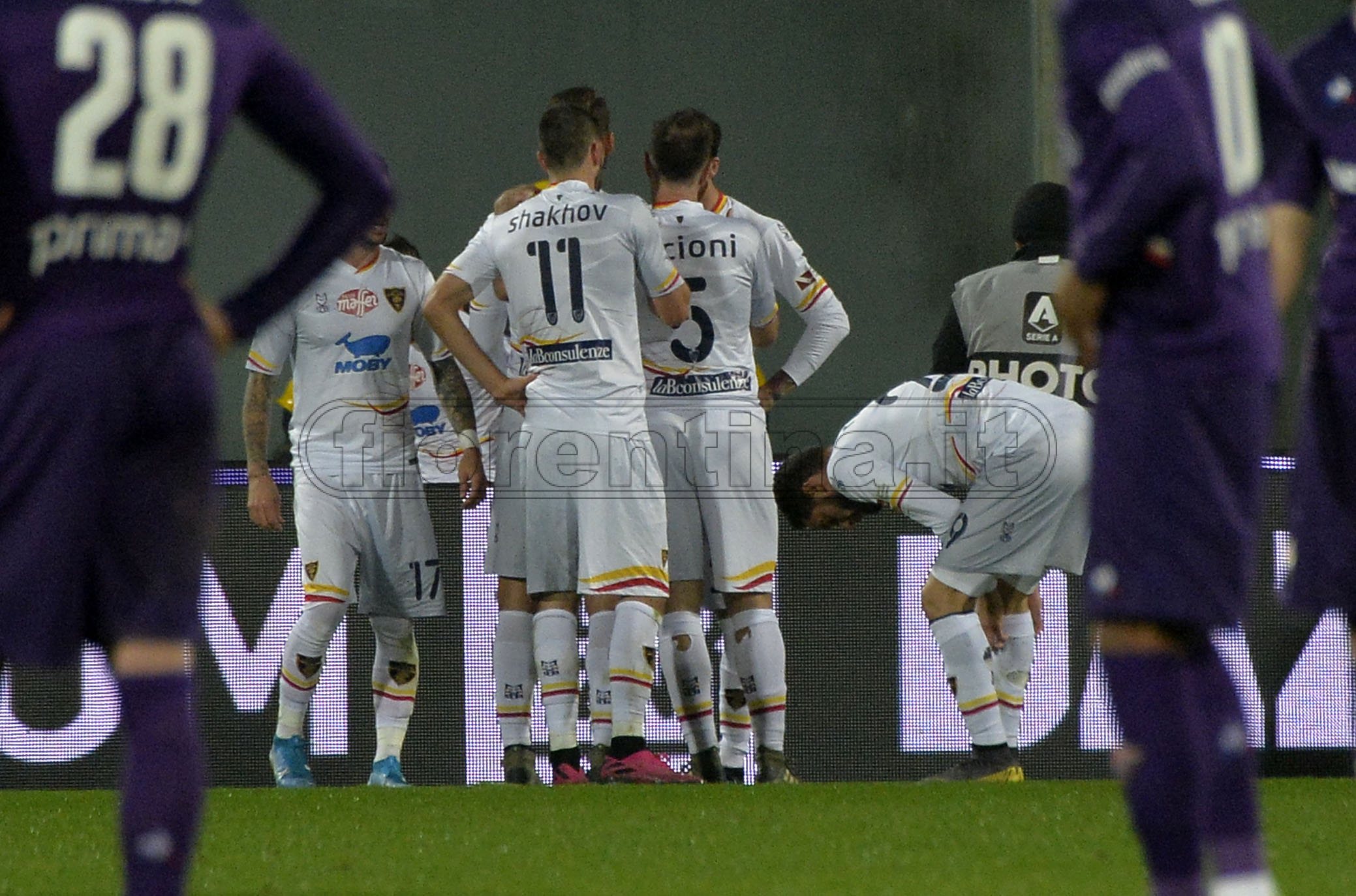 FIORENTINA-LECCE 30-11-2019 ESULTANZA LECCE. GALASSI SILVANO/SILPRESS