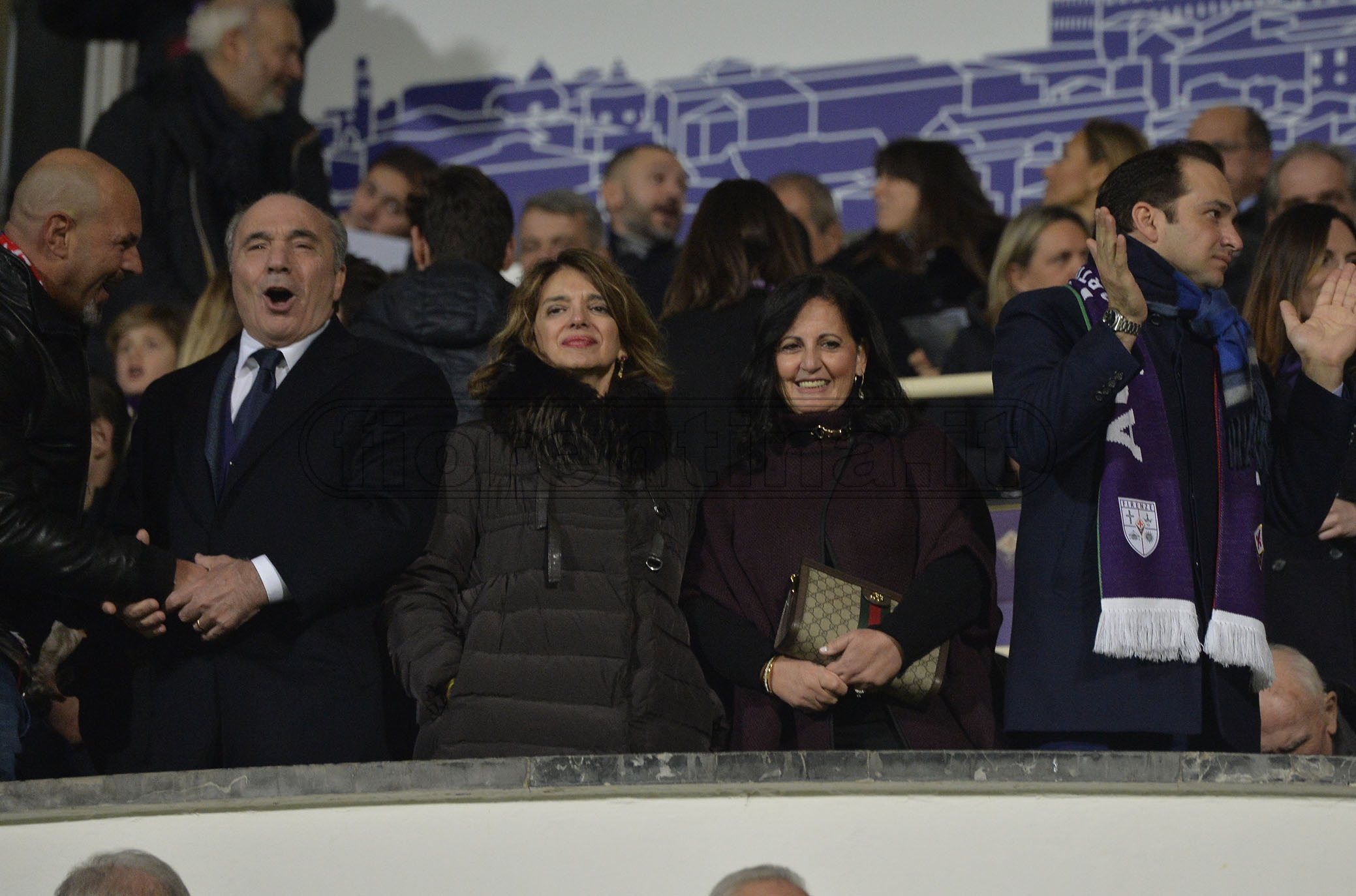 FIORENTINA-LECCE 30-11-2019 ROCCO COMMISSO E FAMIGLIA. GALASSI SILVANO/SILPRESS