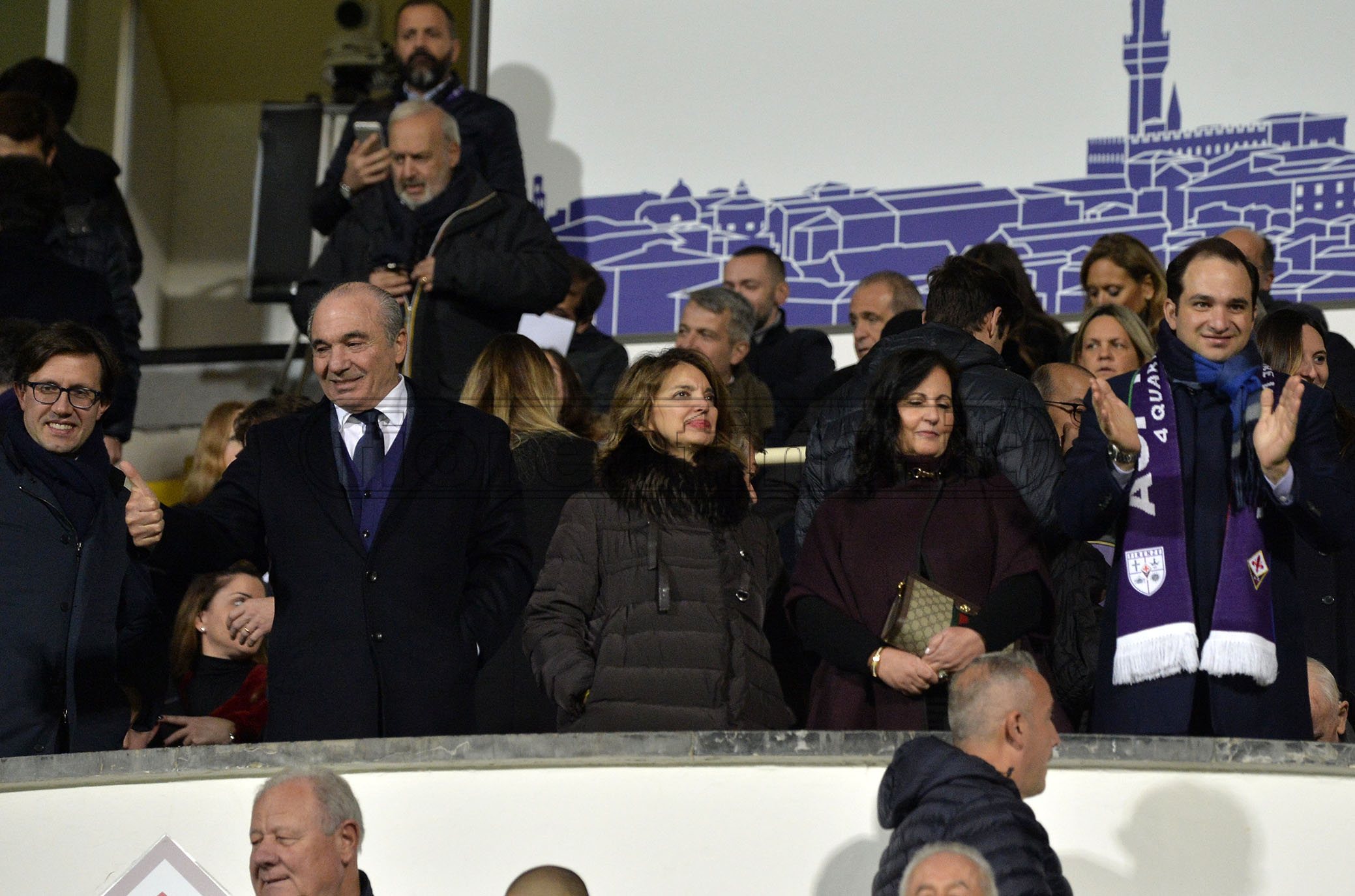 FIORENTINA-LECCE 30-11-2019 ROCCO COMMISSO E FAMIGLIA. GALASSI SILVANO/SILPRESS