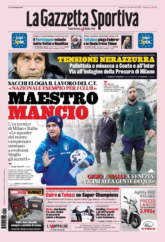 Quotidiani: la prima pagina di Stadio, Corriere dello Sport, Gazzetta e Tuttosport
