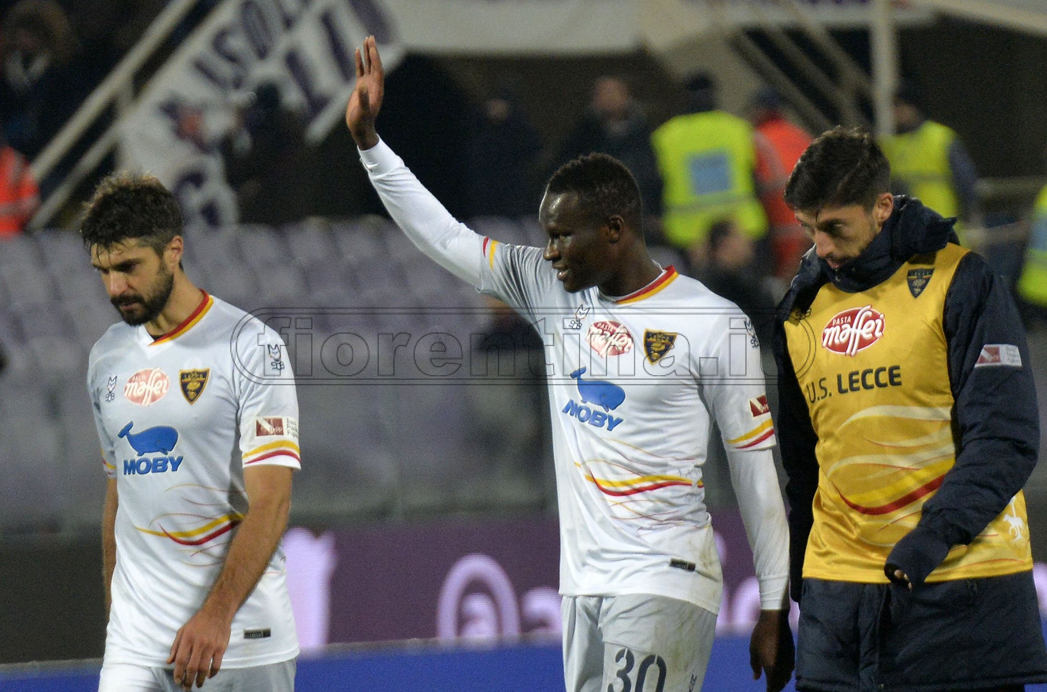 FIORENTINA-LECCE 30-11-2019 BABACAR SALUTA. GALASSI SILVANOSILPRESS