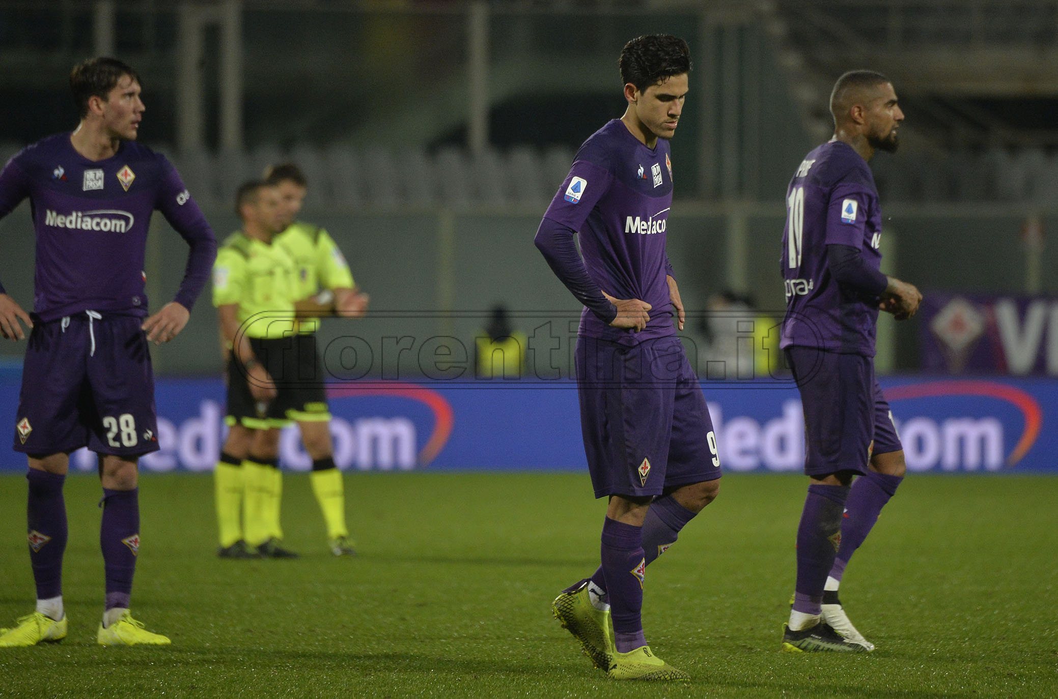FIORENTINA-LECCE 30-11-2019 PEDRO DELUSIONE. GALASSI SILVANOSILPRESS