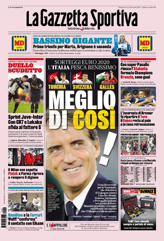 Quotidiani: le prime pagine di Stadio, Corriere dello Sport, Gazzetta e Tuttosport